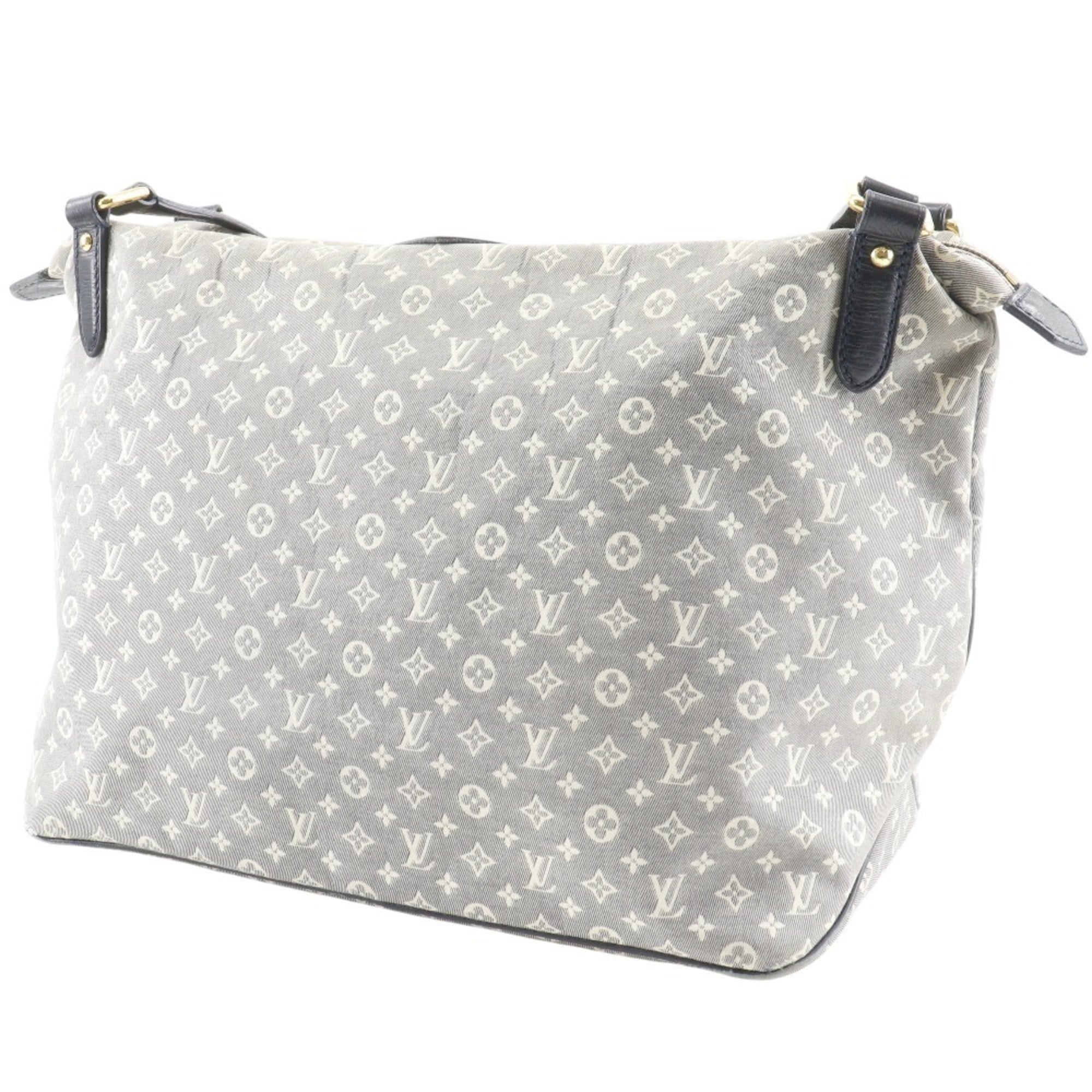 Louis Vuitton Gray Navy Canvas Shoulder Bag Tote Bag