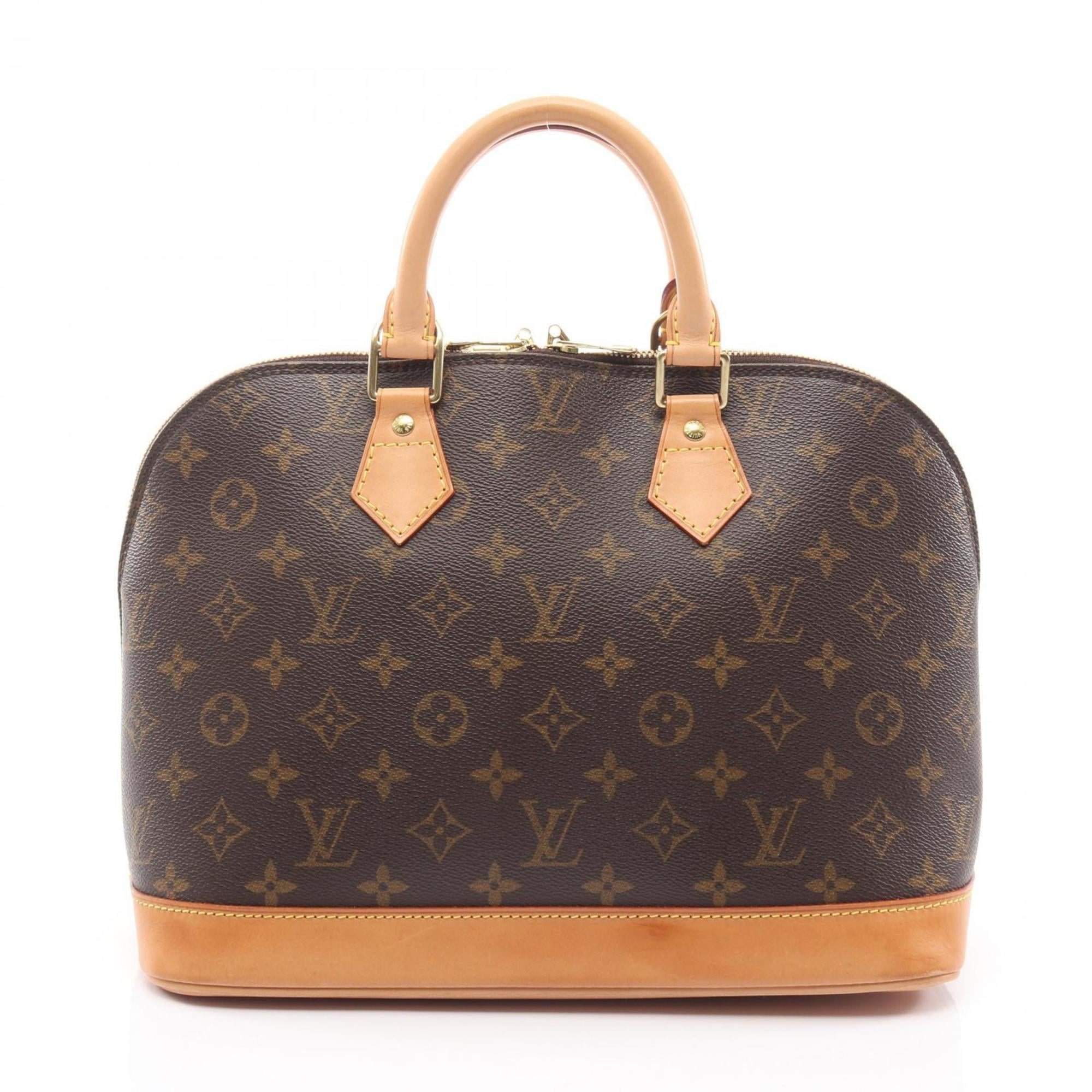 Louis Vuitton Brown Monogram Coated Canvas Leather Handbag