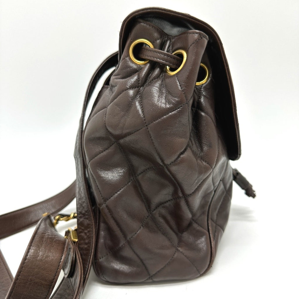 Chanel Brown Leather Backpack