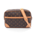Louis Vuitton Brown Monogram Coated Canvas Leather Handbag Shoulder Bag