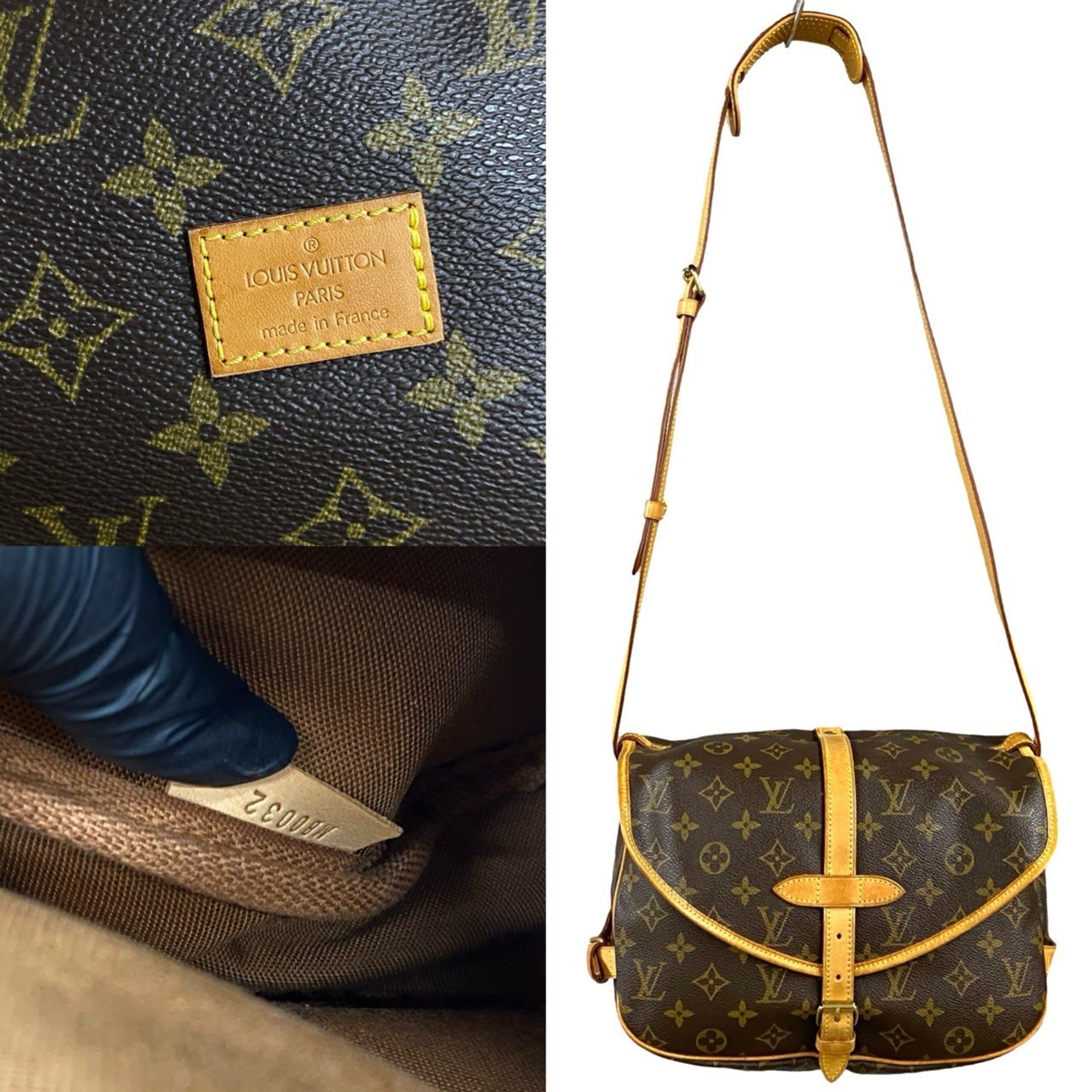 Louis Vuitton Brown Leather Pvc Pochette Shoulder Bag