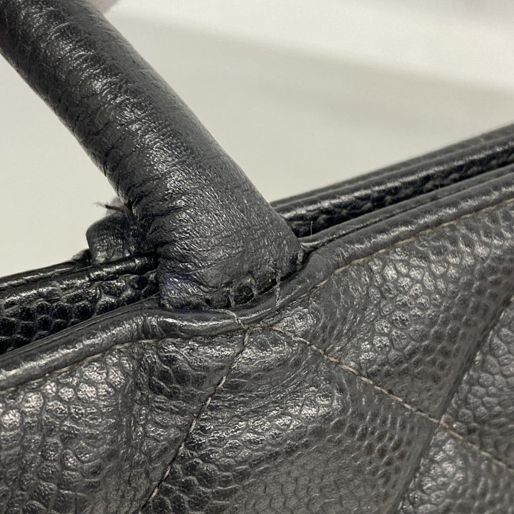 Chanel Black Grained Calfskin Tote Bag