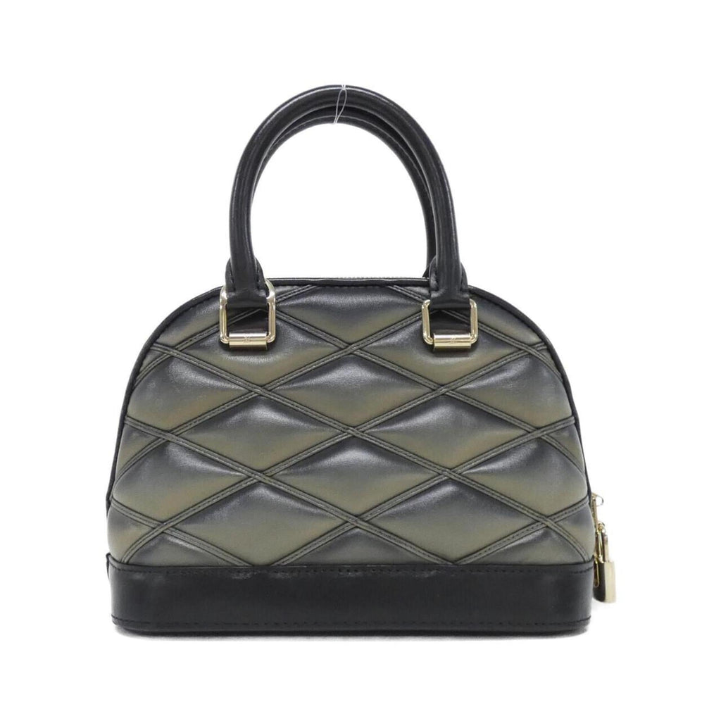 Louis Vuitton Beige Black Leather Handbag