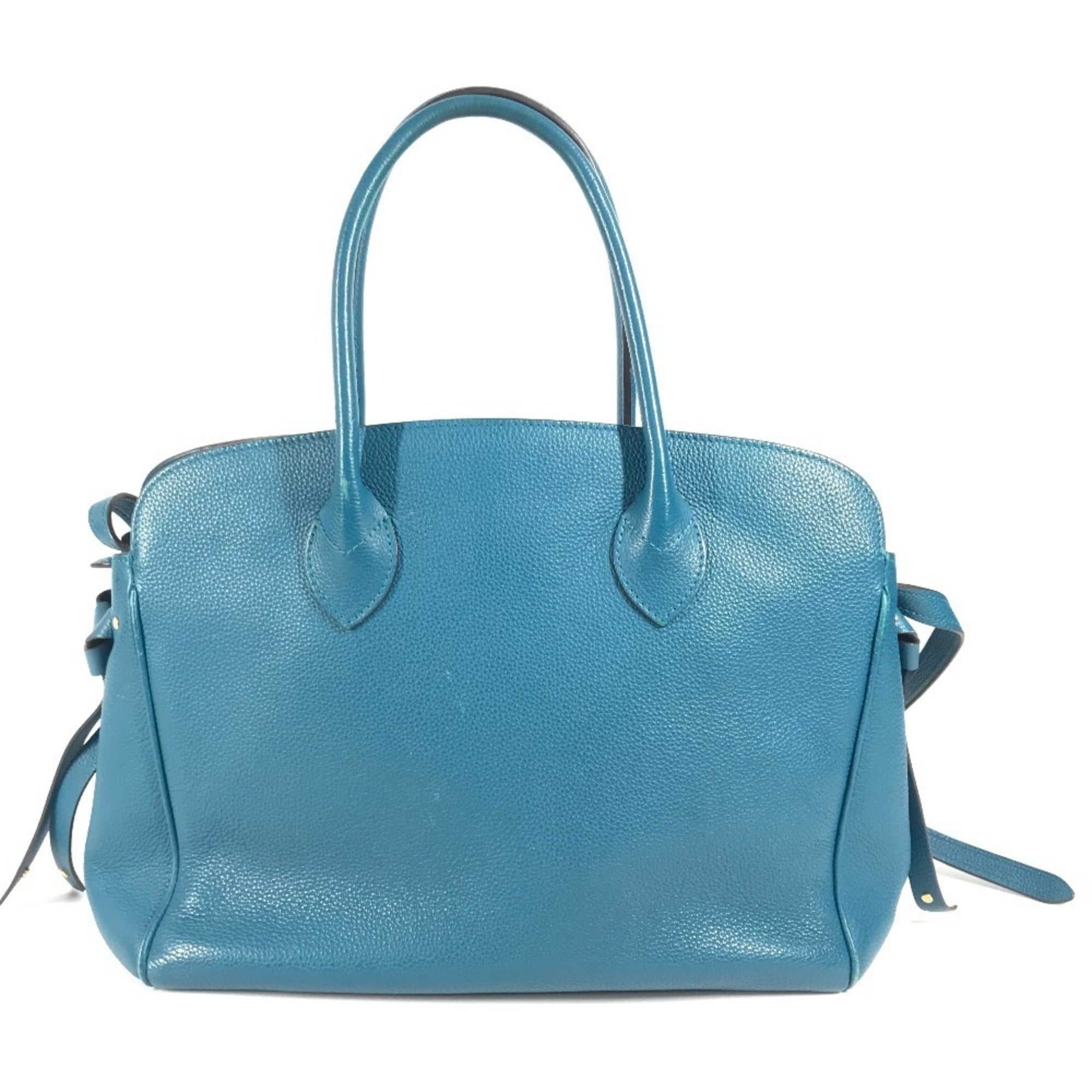 Louis Vuitton Blue Leather Shoulder Bag Tote Bag