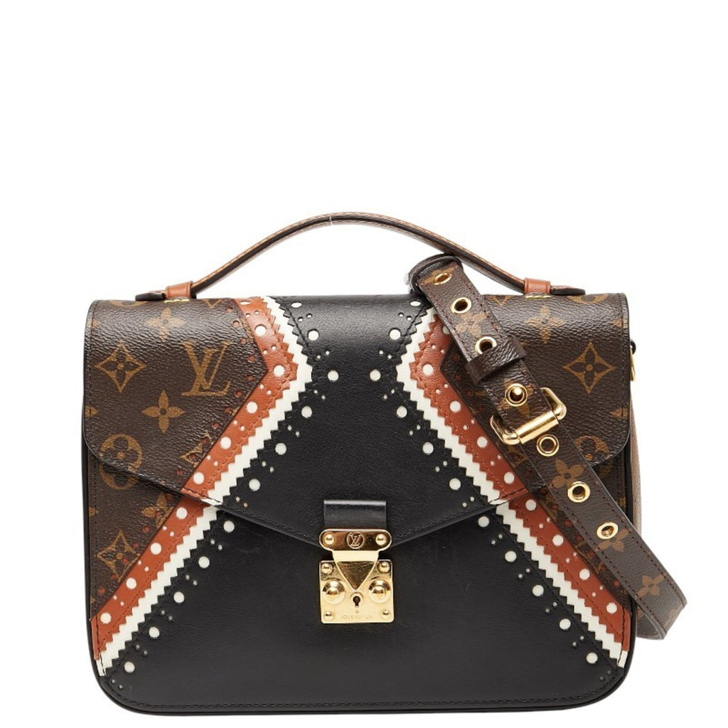 Louis Vuitton Monogram Reverse Black Brown Pvc Leather Handbag Shoulder Bag