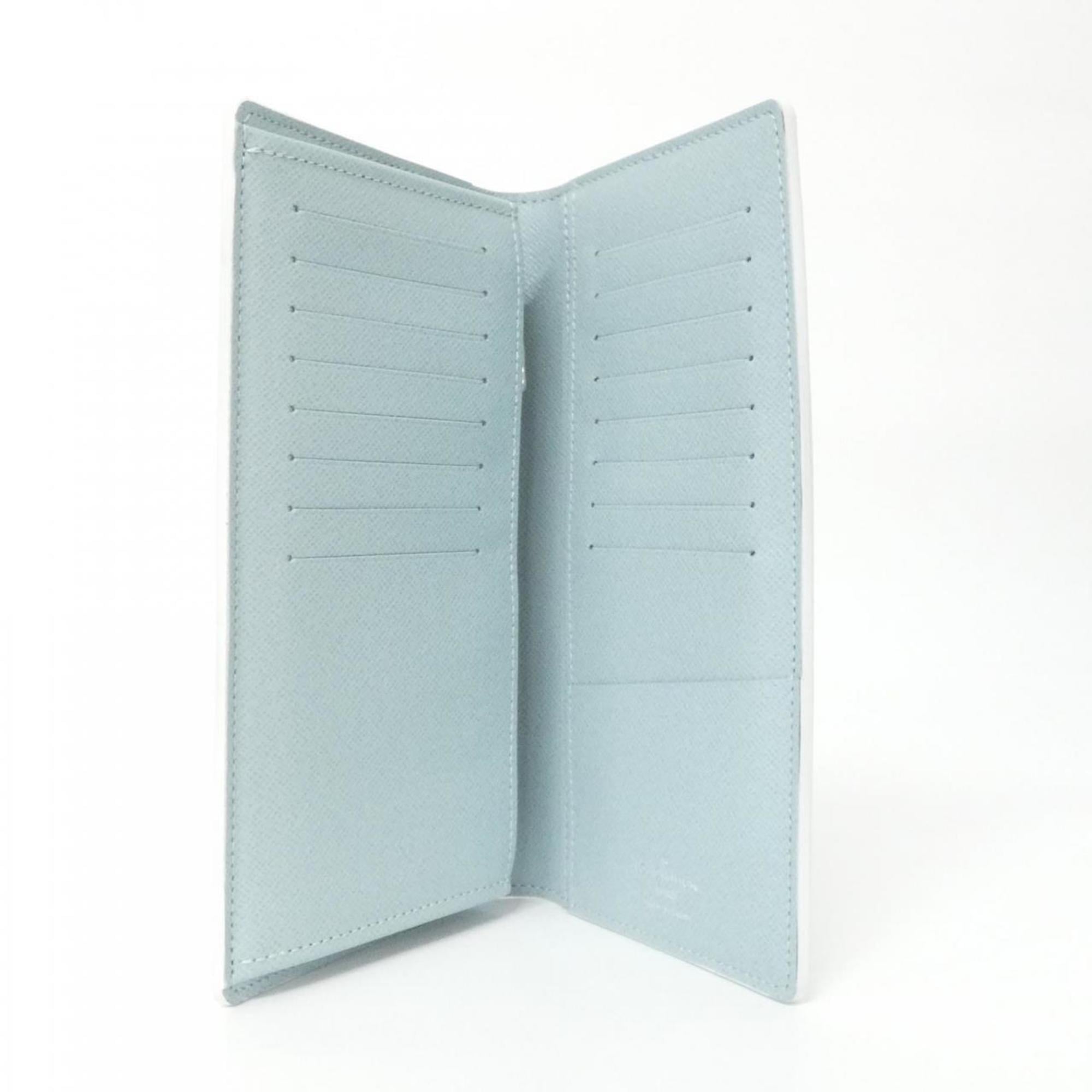 Louis Vuitton Light Blue Coated Canvas Long Wallet