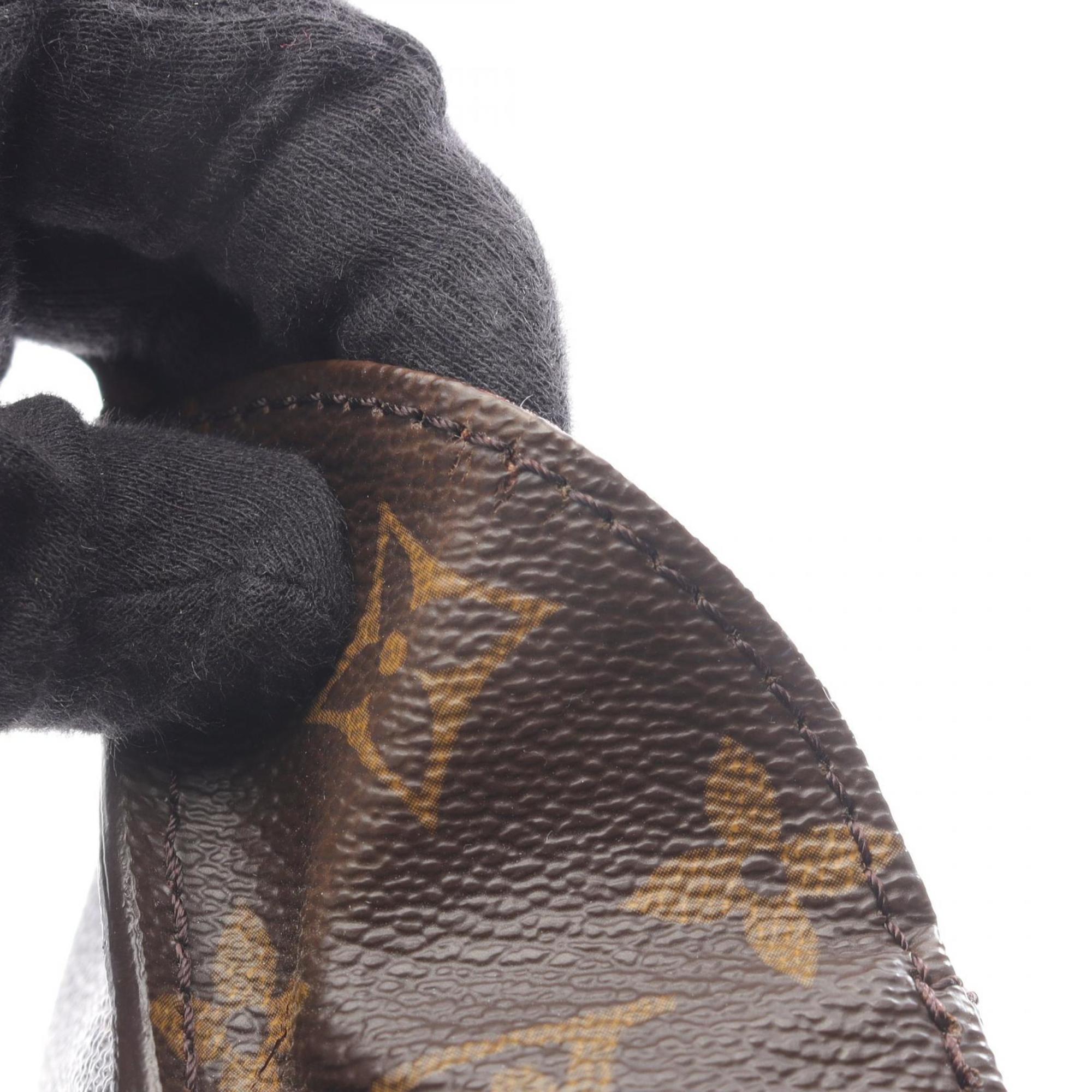 Louis Vuitton Brown Coated Canvas Leather Shoulder Bag