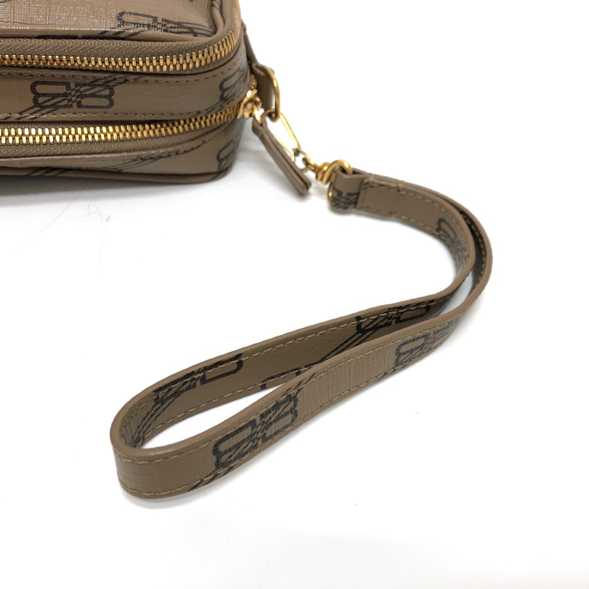 Balenciaga Brown Leather Clutch