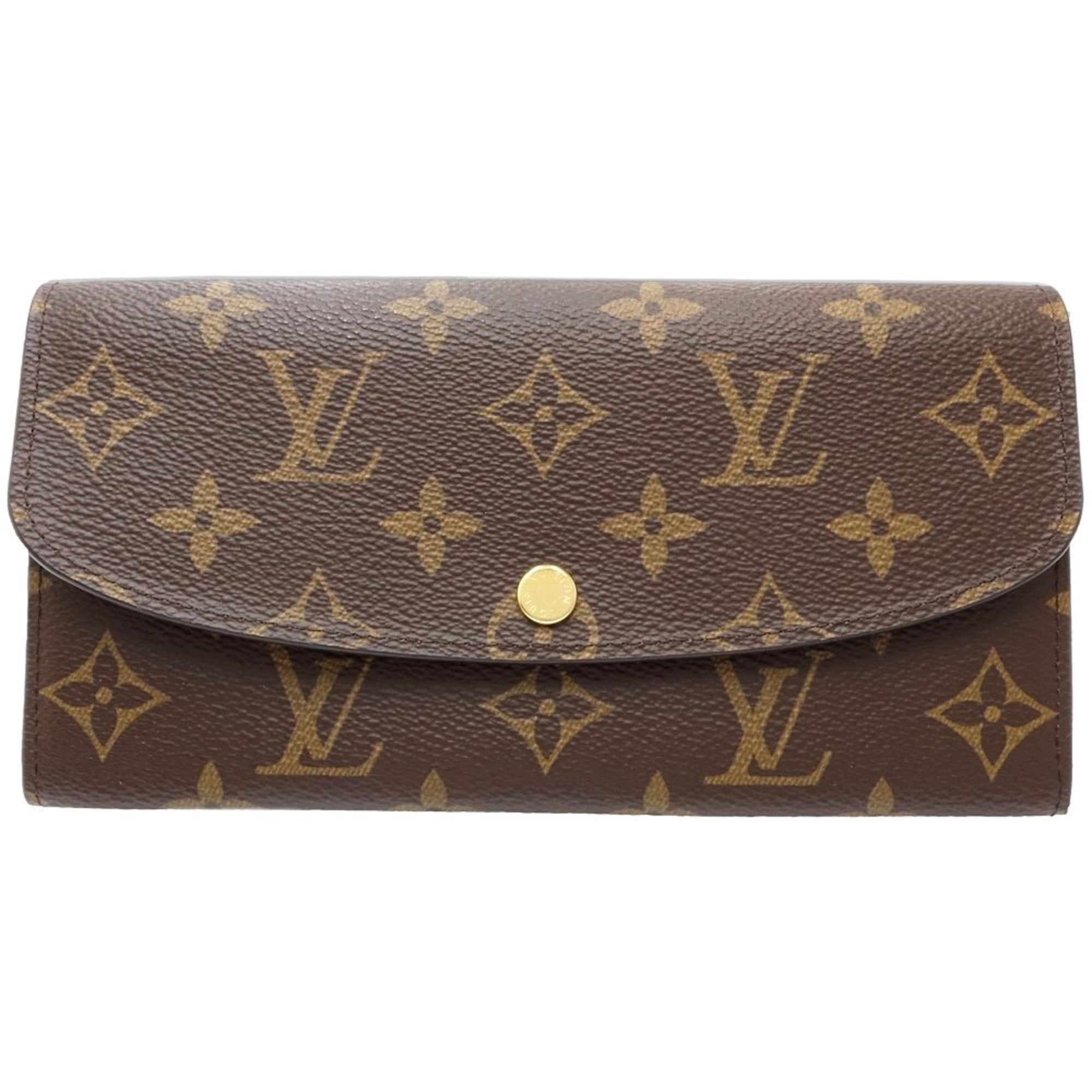 Louis Vuitton Brown Fuchsia Canvas Long Wallet