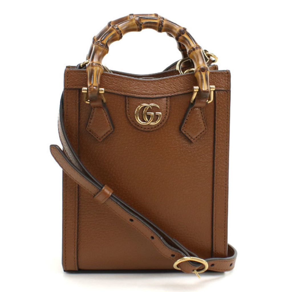 Gucci Brown Leather Tote Bag (Pre-Owned)