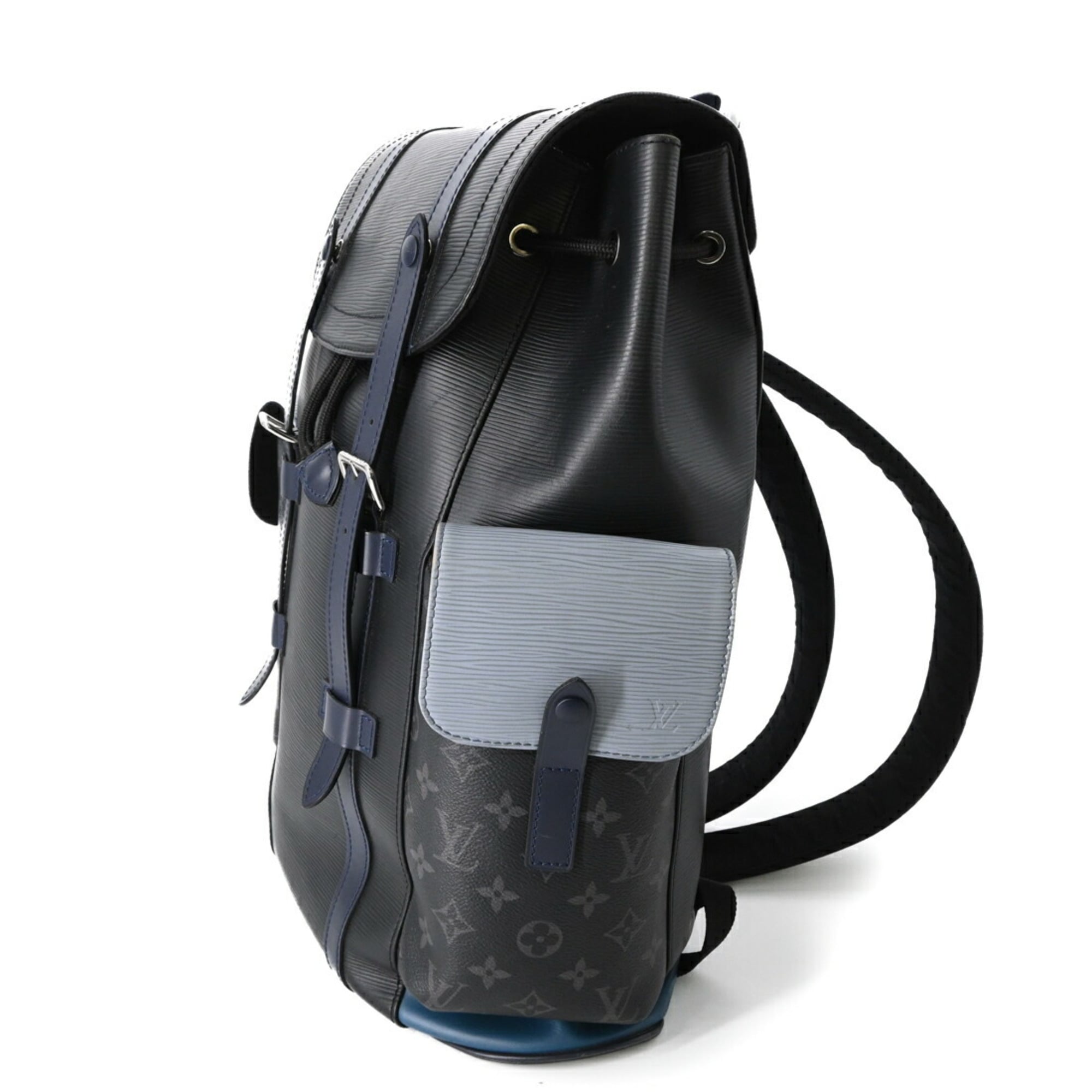 Louis Vuitton Black Blue Gray Monogram Eclipse Monogram Eclipse Epi Leather Backpack