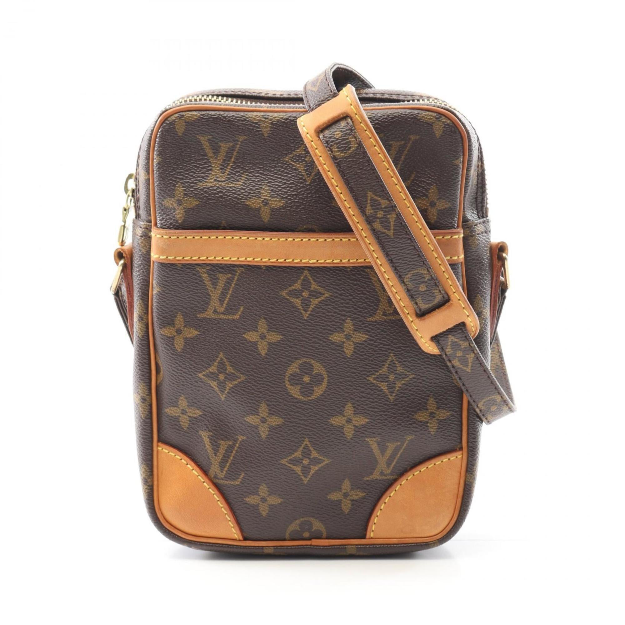 Louis Vuitton Brown Coated Canvas Leather Shoulder Bag
