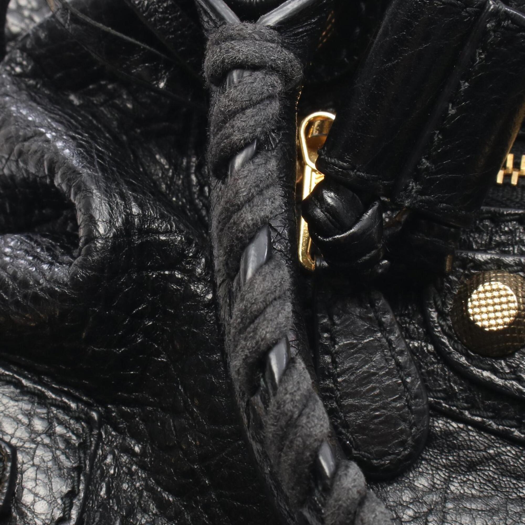 Balenciaga Black Leather Hand