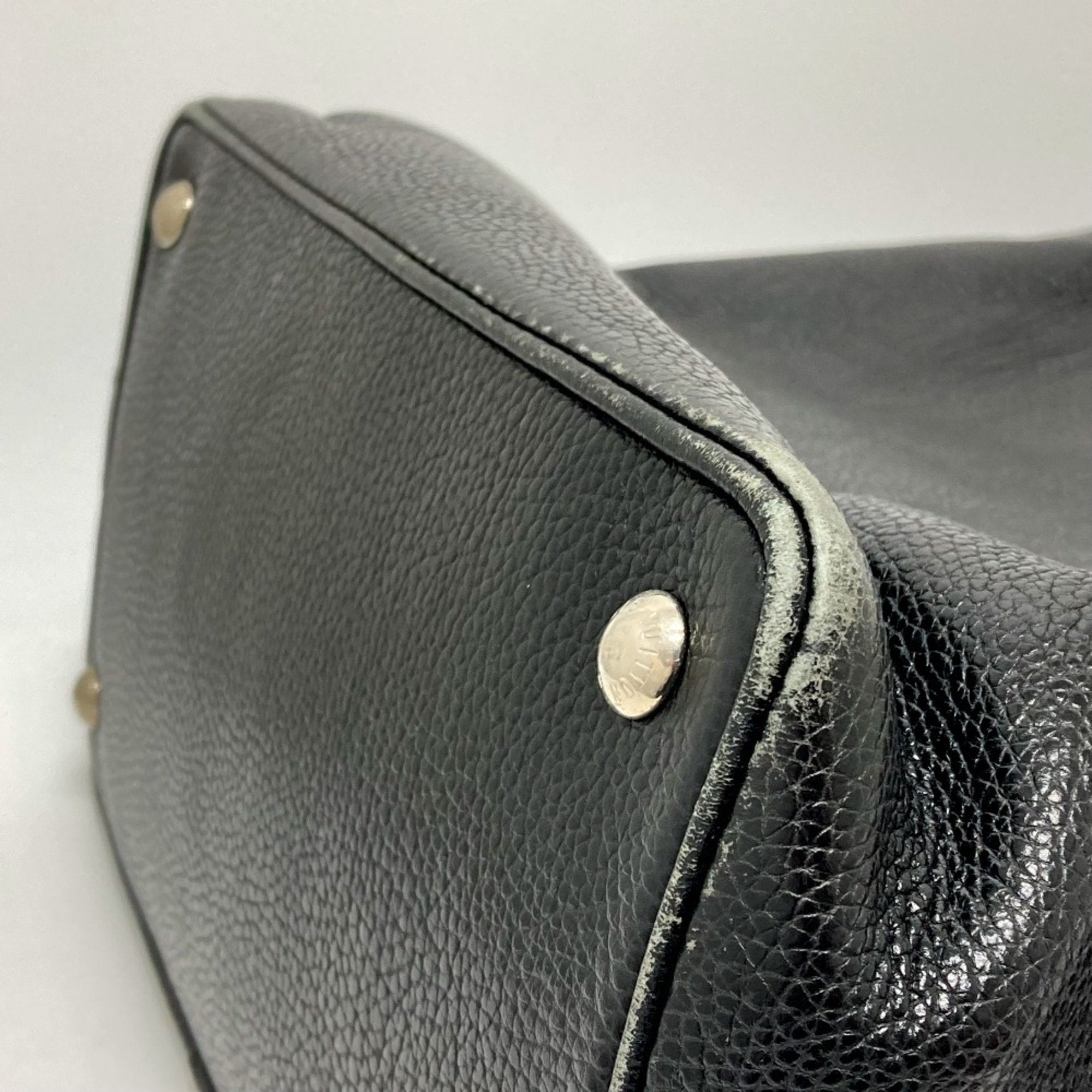 Louis Vuitton Black Noir Leather Tote Bag