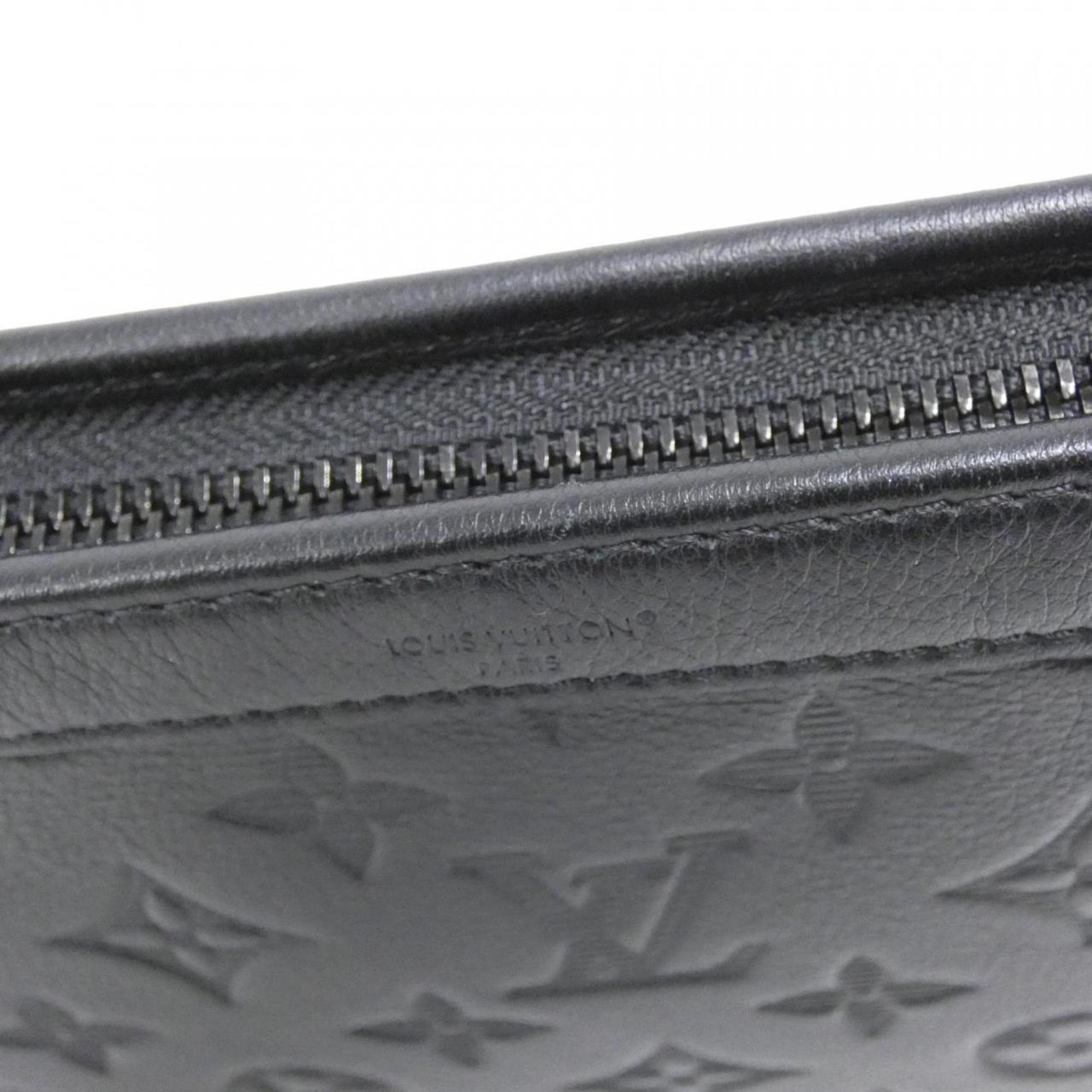 Louis Vuitton Black Leather Pouch Shoulder Bag