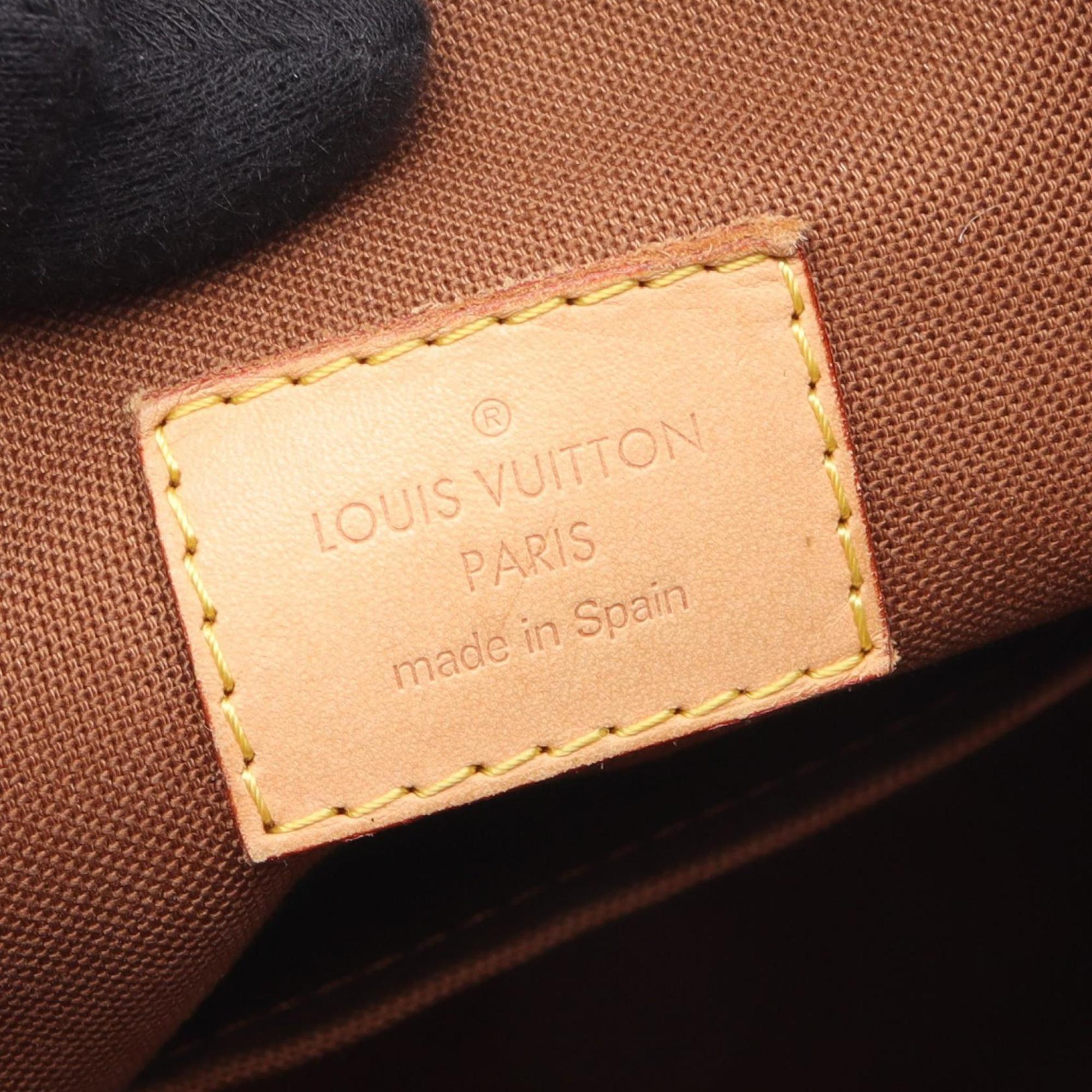 Louis Vuitton Brown Coated Canvas Leather Shoulder Bag