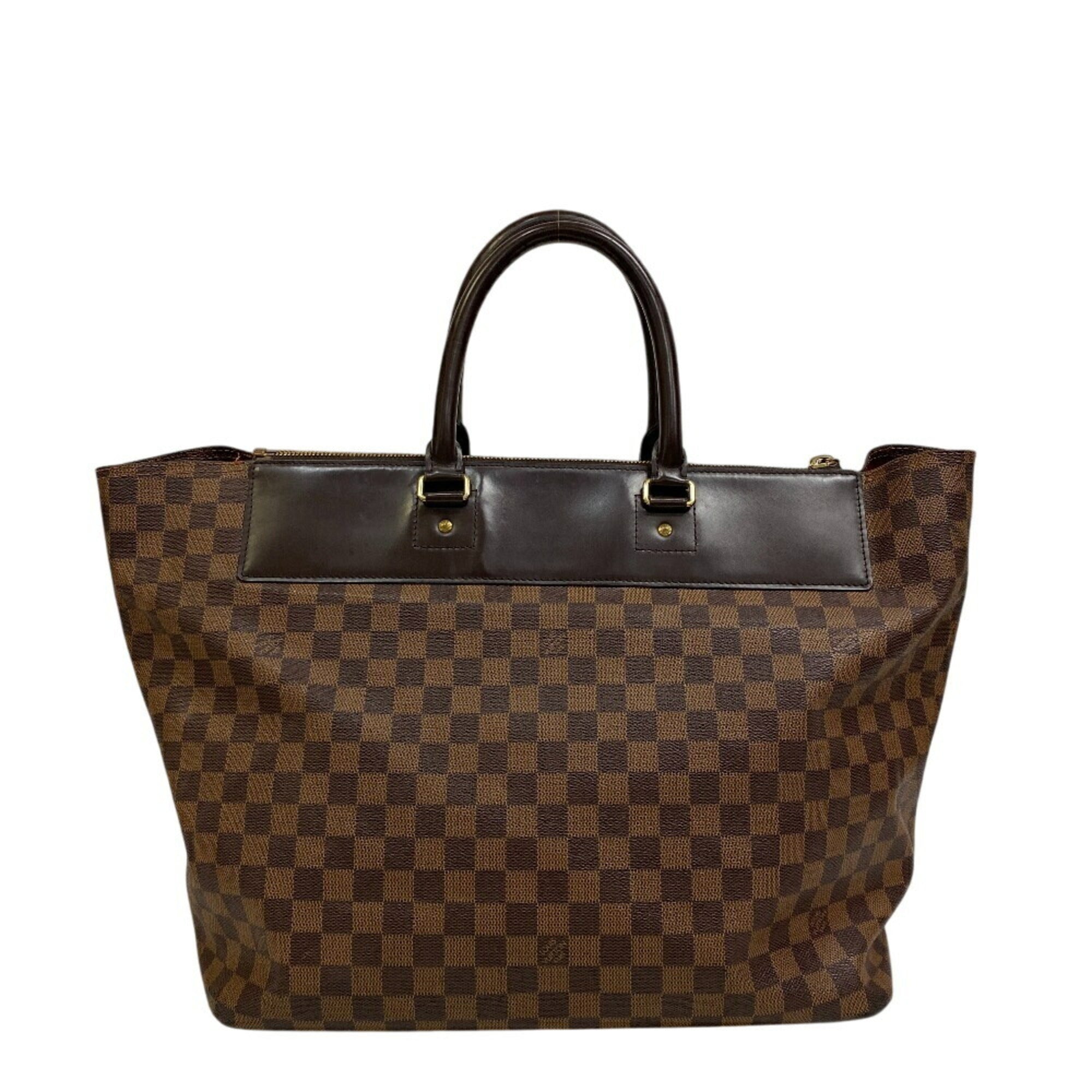 Louis Vuitton Damier Brown Red Color Leather Handbag