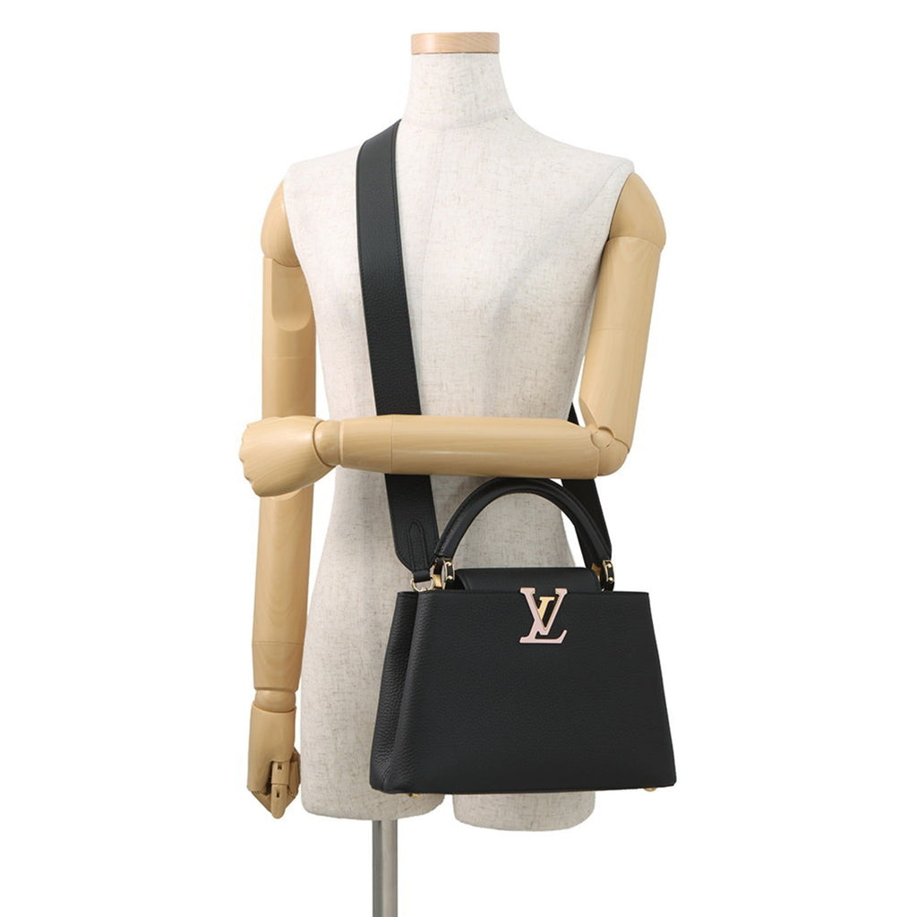 Louis Vuitton Black Noir Exotic Leather Handbag Shoulder Bag