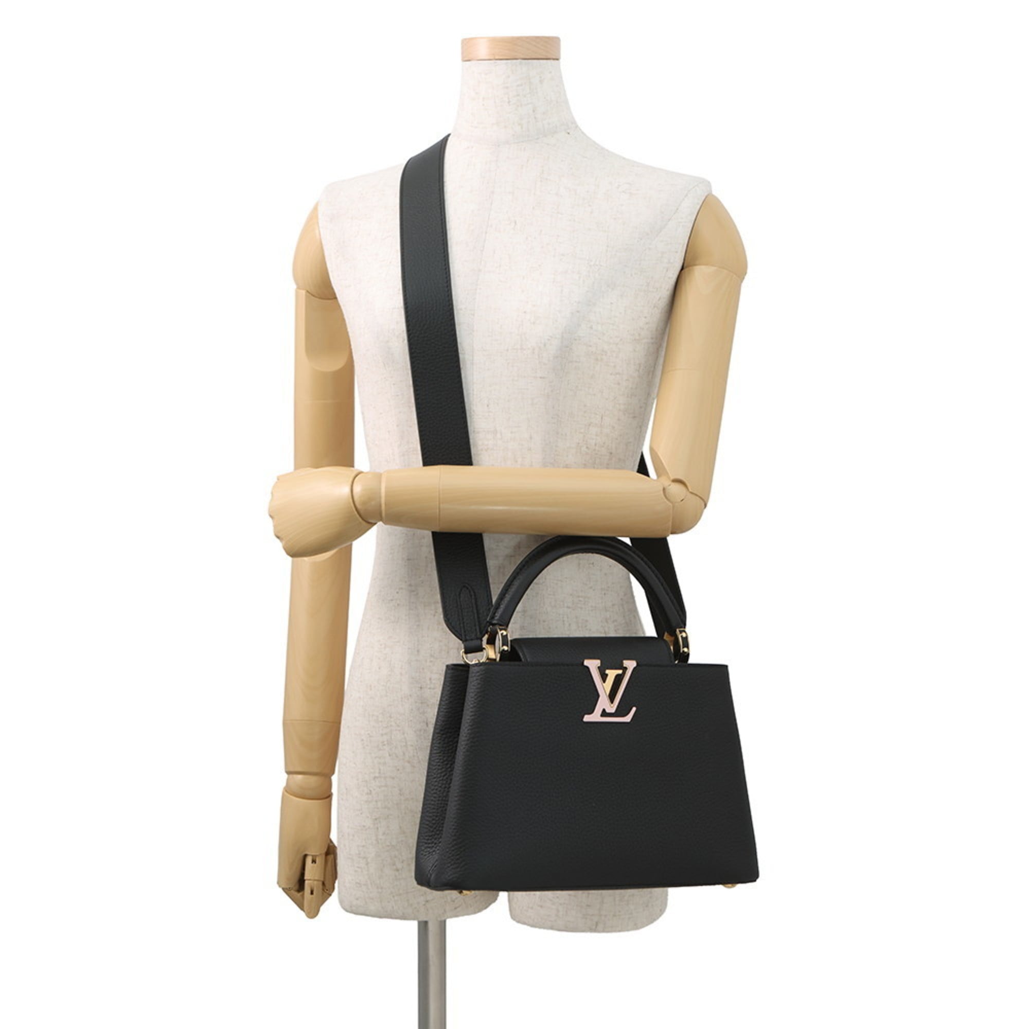 Louis Vuitton Black Noir Exotic Leather Handbag Shoulder Bag