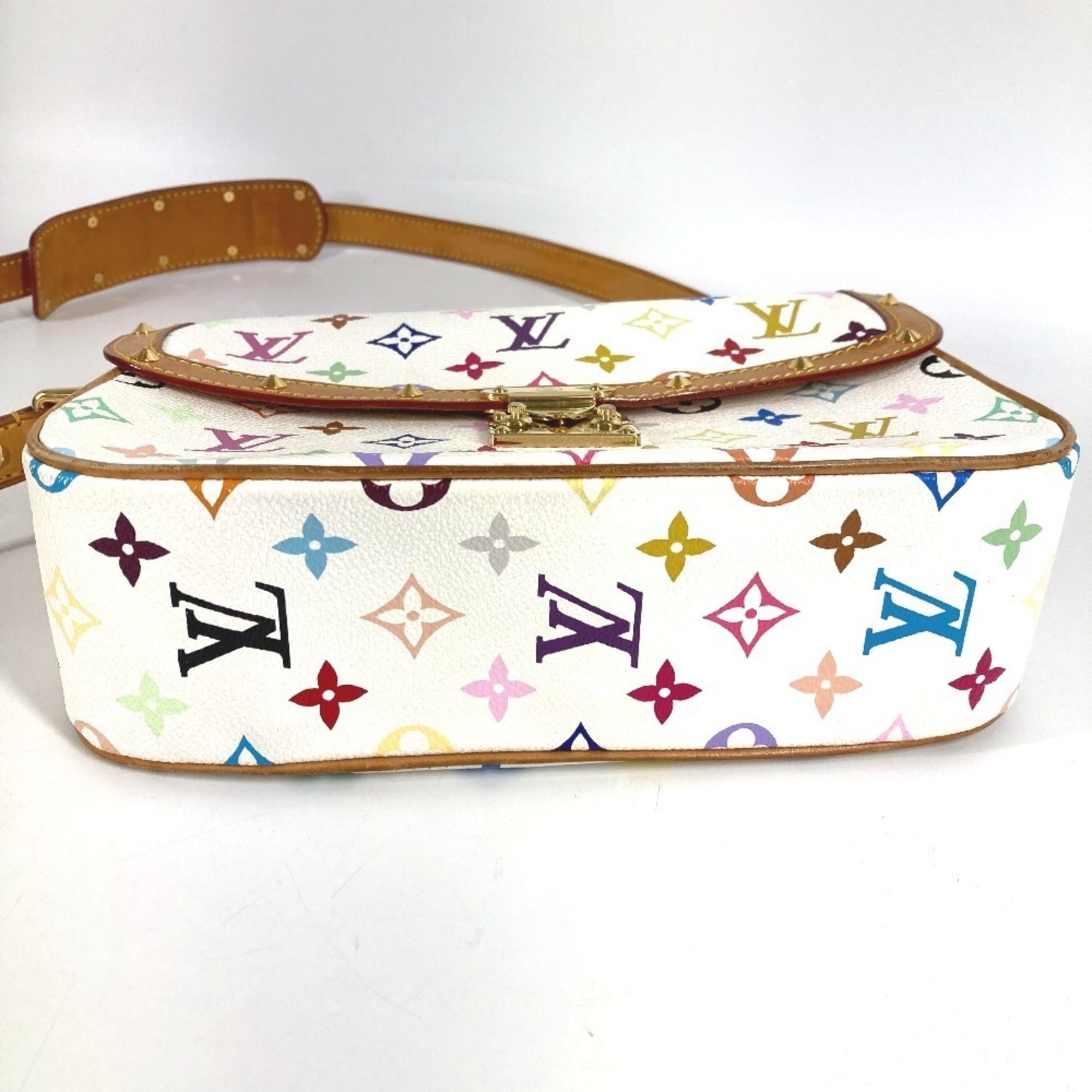 Louis Vuitton Blanc White Monogram Multicolore Pochette Shoulder Bag