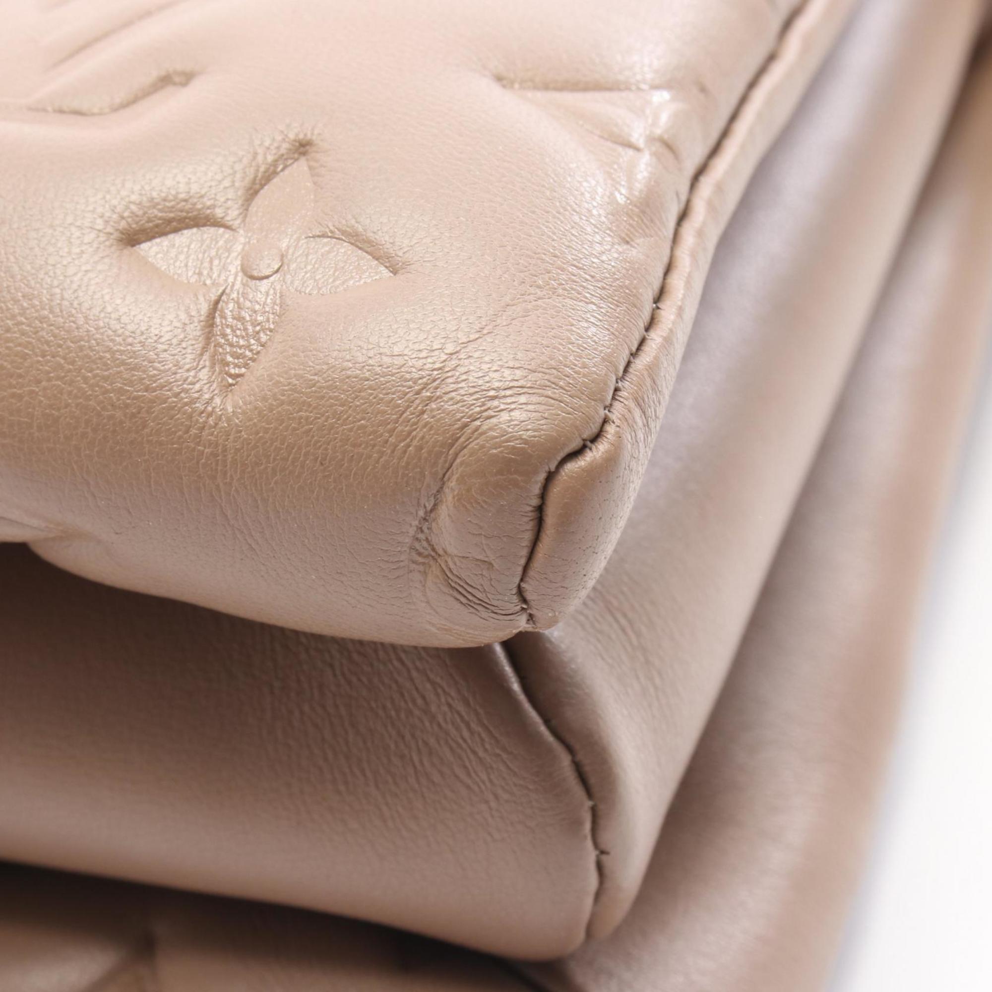 Louis Vuitton Beige Taupe Leather Shoulder Bag