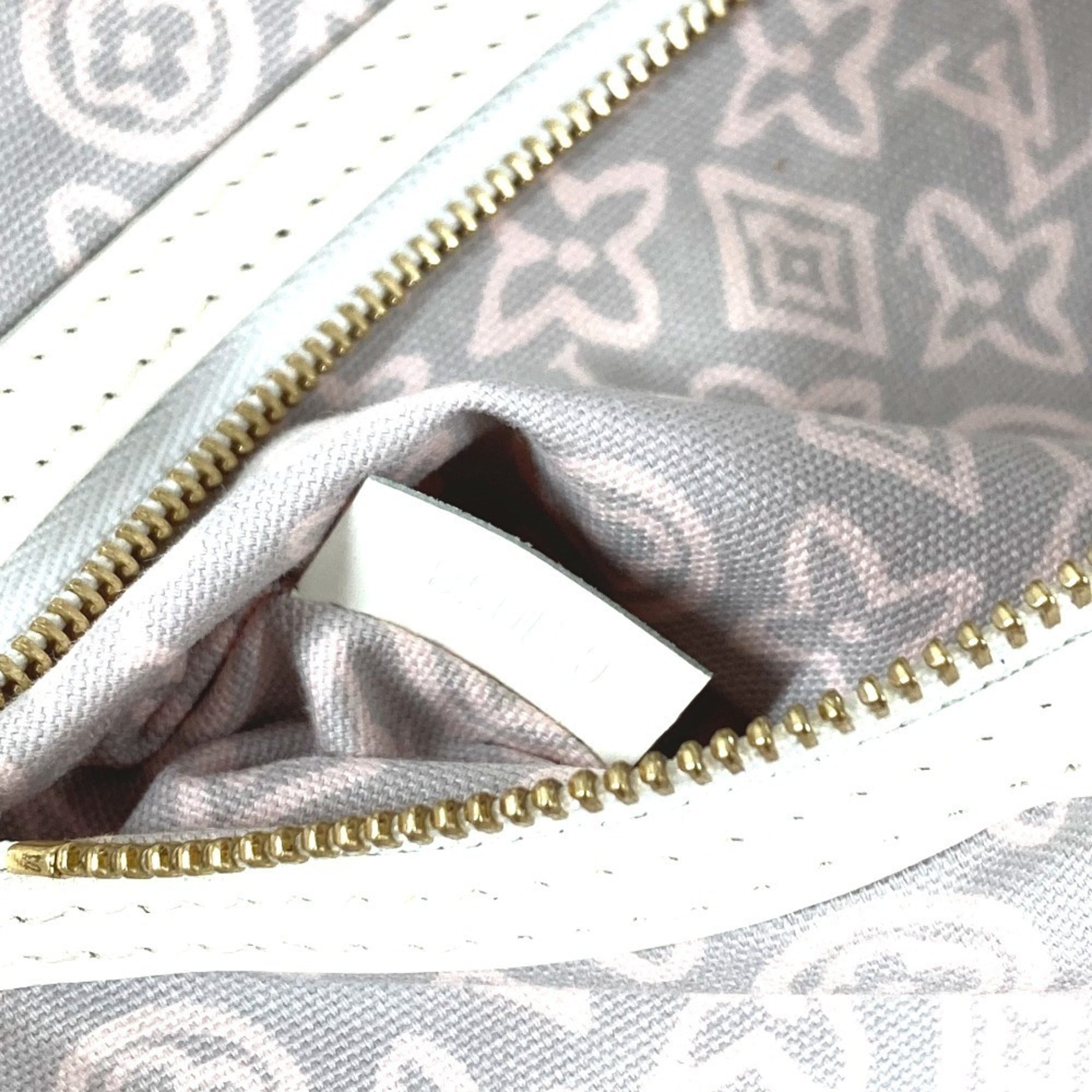 Louis Vuitton Pink Canvas Leather Boston Bag Shoulder Bag Tote Bag