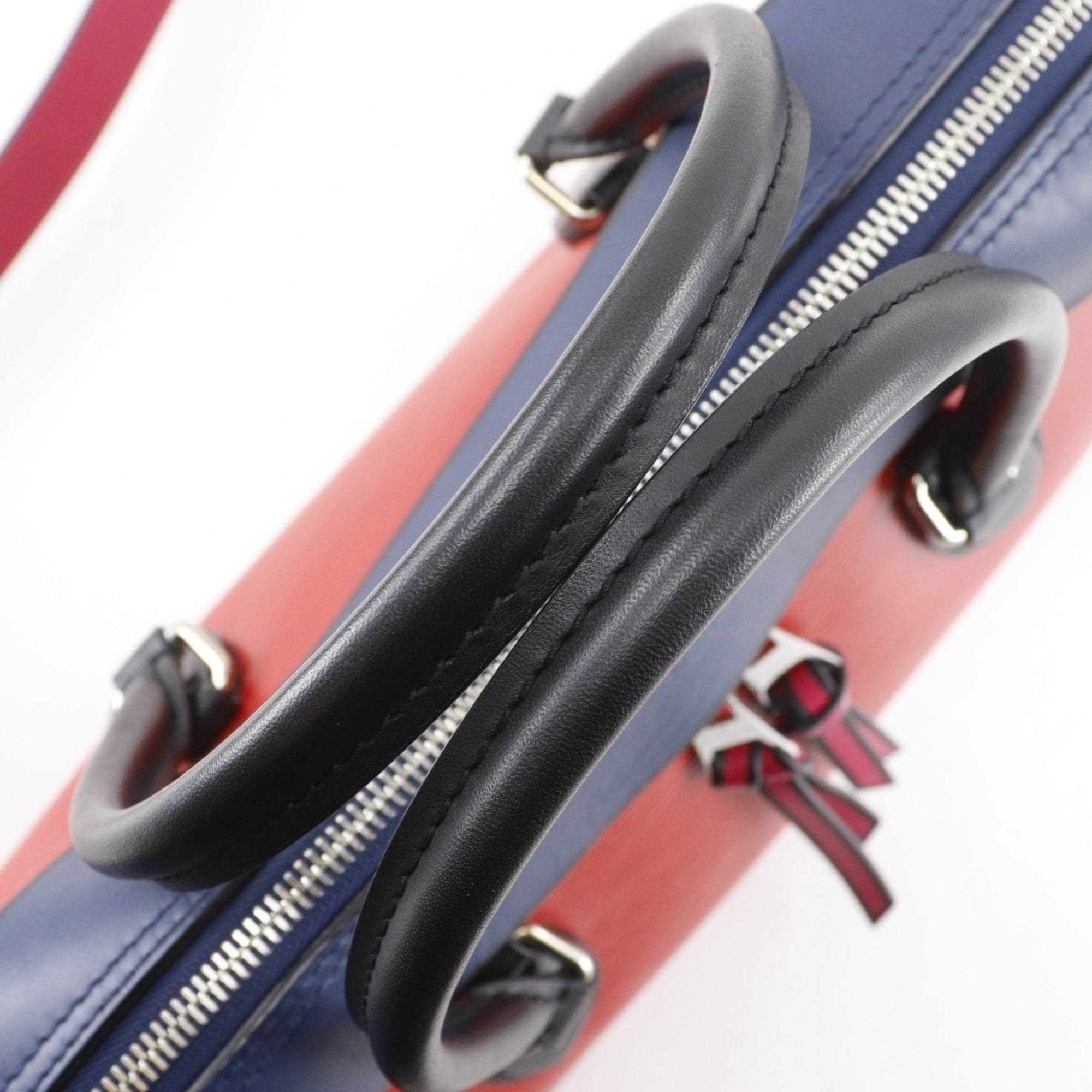 Louis Vuitton Navy Red Color Epi Leather Handbag Tote Bag