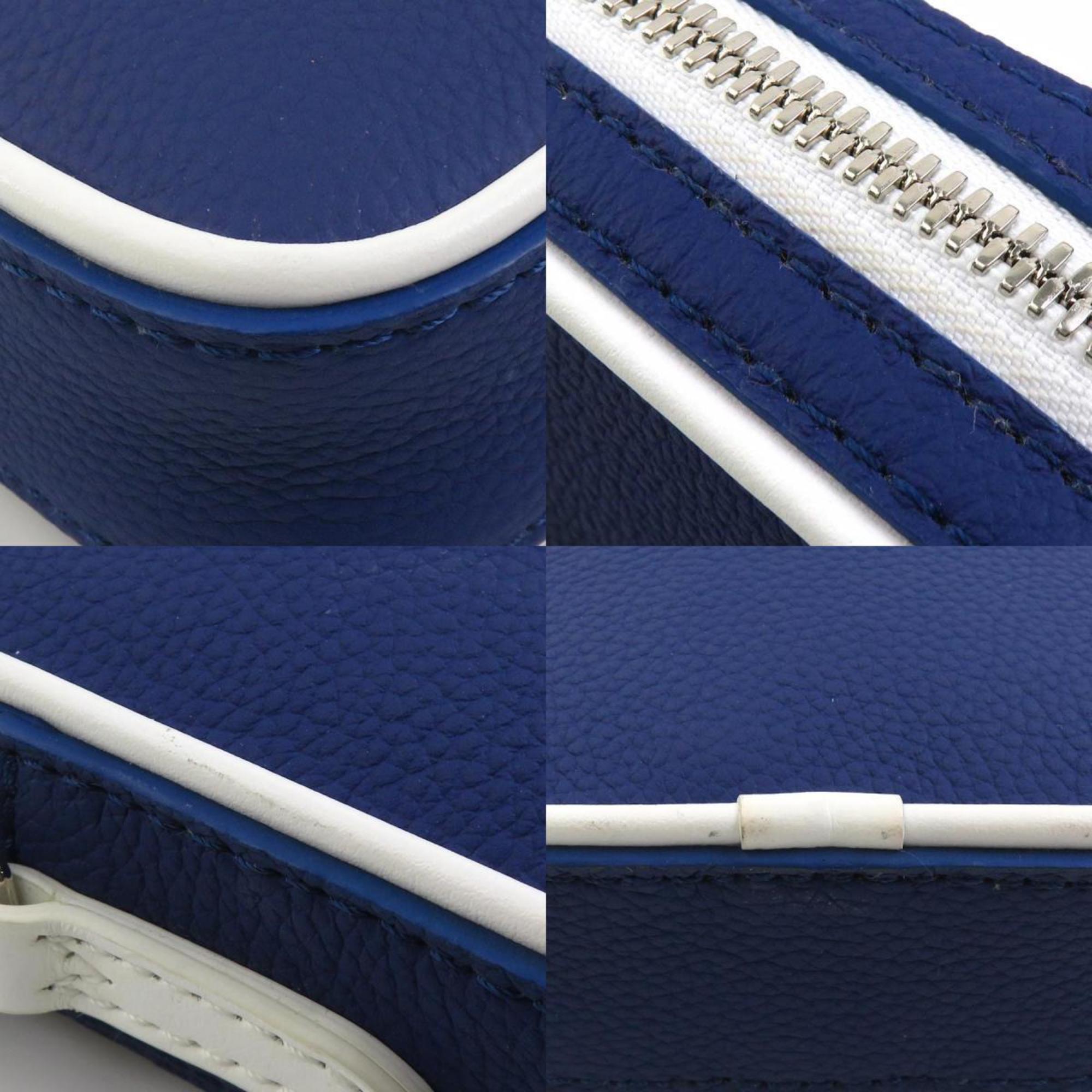 Louis Vuitton Blue White Leather Shoulder Bag