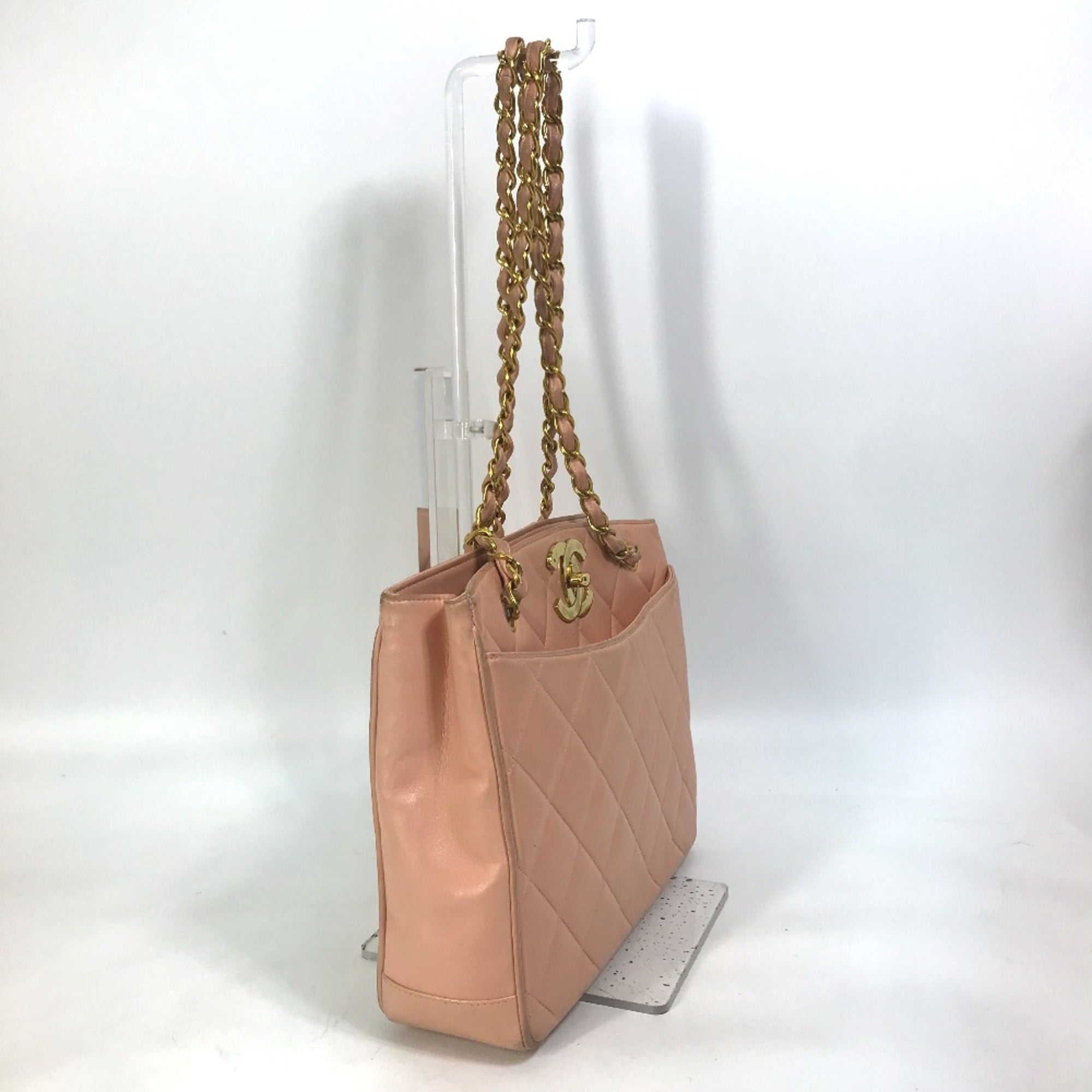 Chanel Pink Leather Shoulder Bag