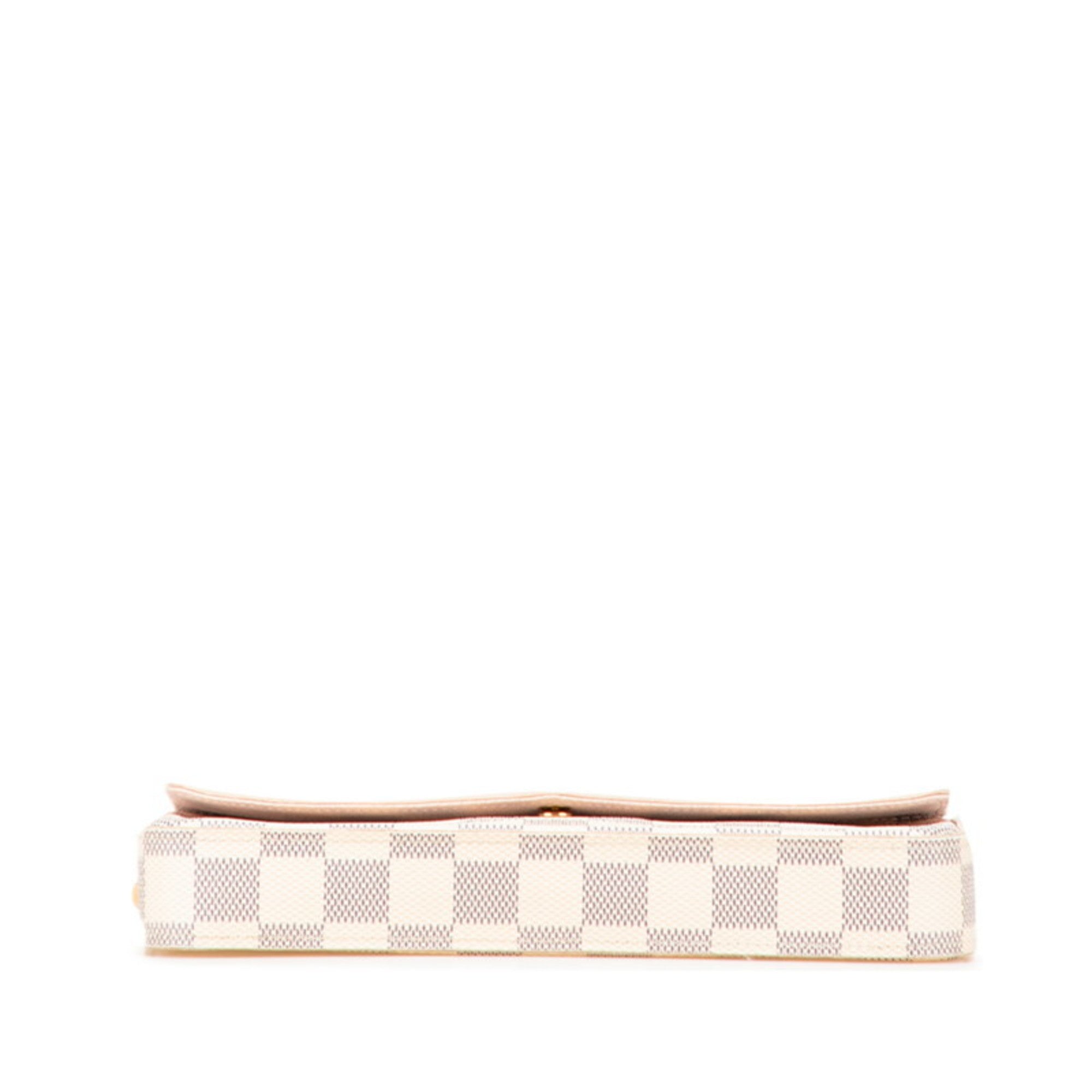 Louis Vuitton Damier Azur Ivory Pvc Leather Pochette Shoulder Bag