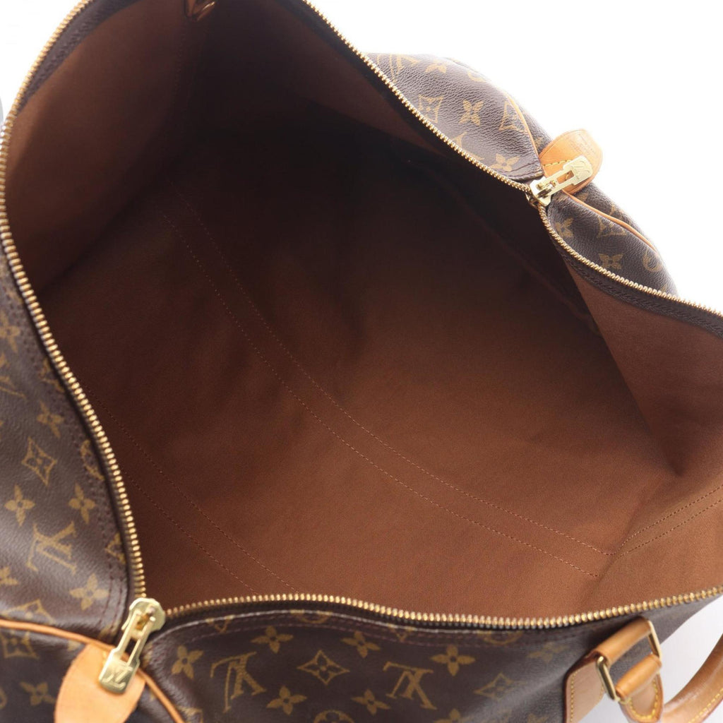 Louis Vuitton Brown Monogram Coated Canvas Leather Boston Bag