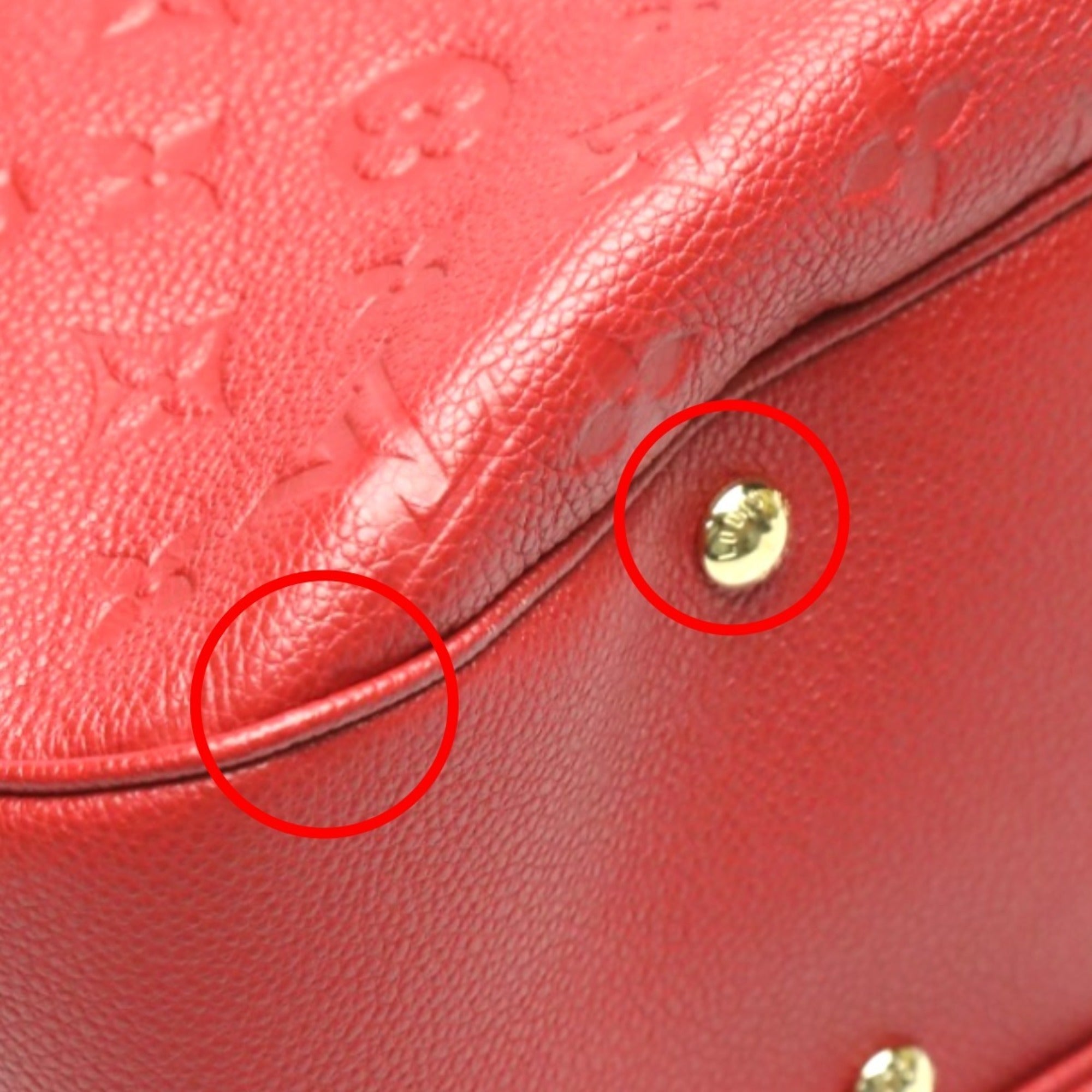 Louis Vuitton Red Color Monogram Empreinte Handbag