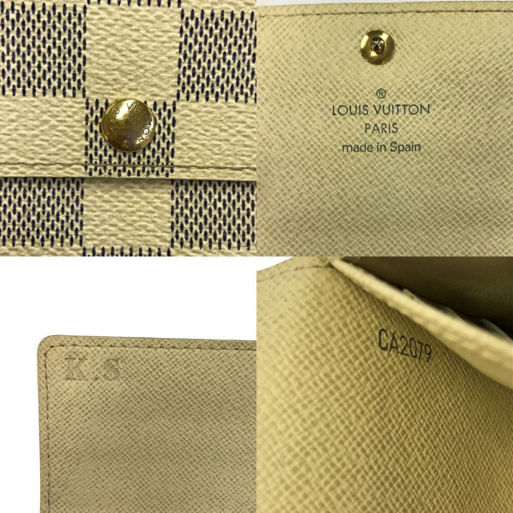 Louis Vuitton White Damier Azur Long Wallet (Tri-Fold)