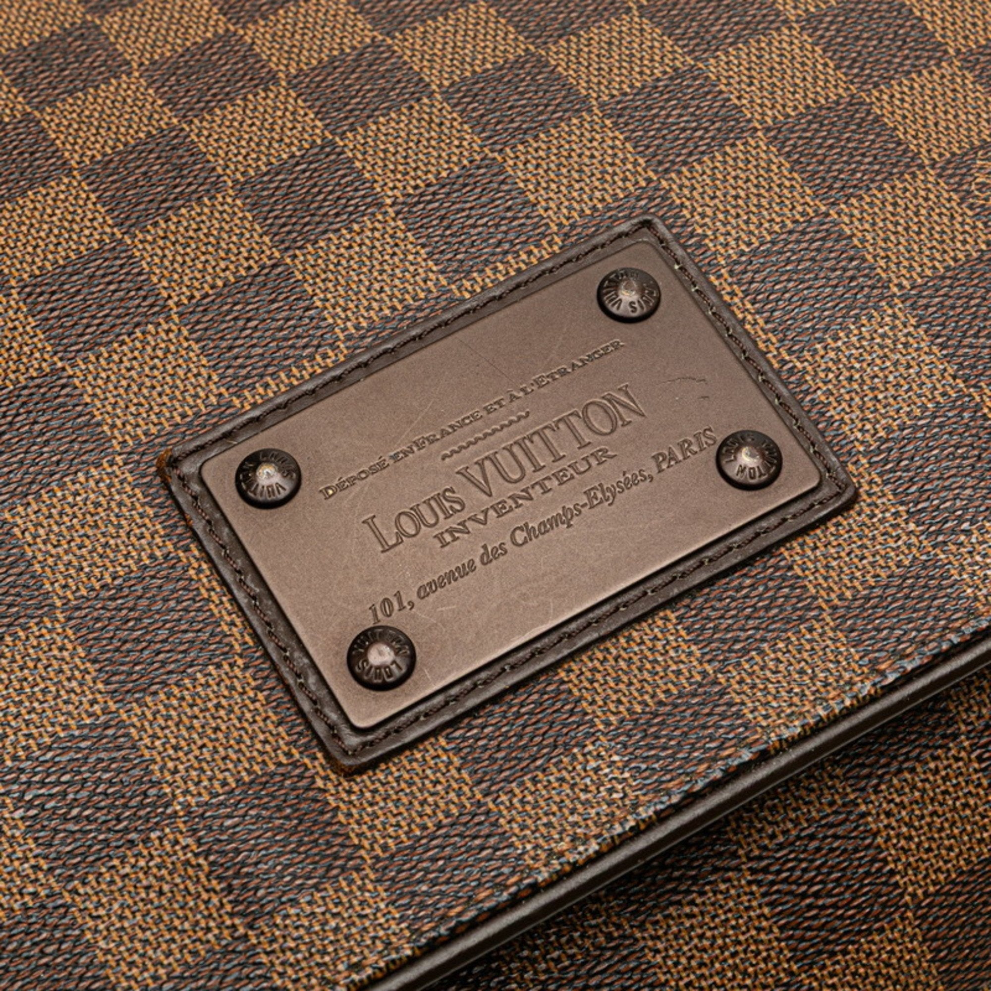 Louis Vuitton Brown Pvc Leather Shoulder Bag