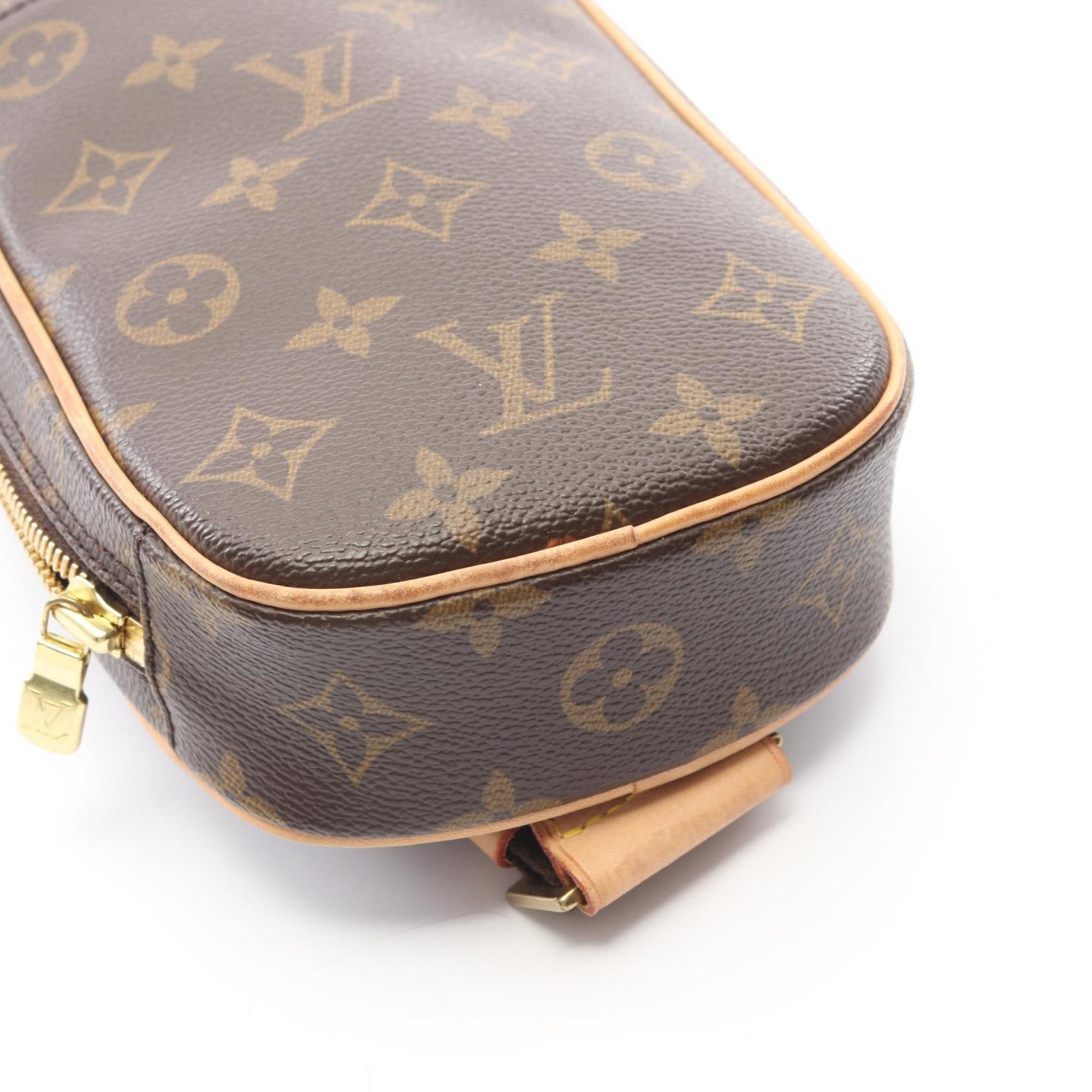 Louis Vuitton Monogram Brown Coated Canvas Leather Fanny Pack Sling Bag