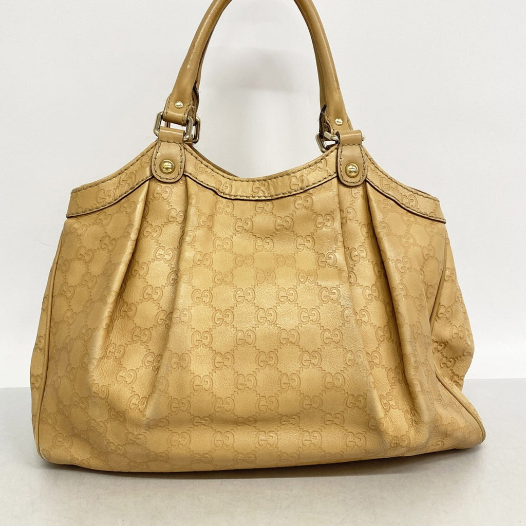 Gucci Beige Leather Tote Bag (Pre-Owned)