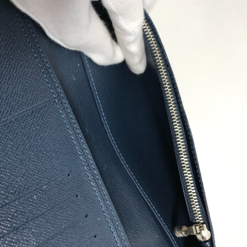 Louis Vuitton Taiga Blue Ocean Taiga Leather Long Wallet