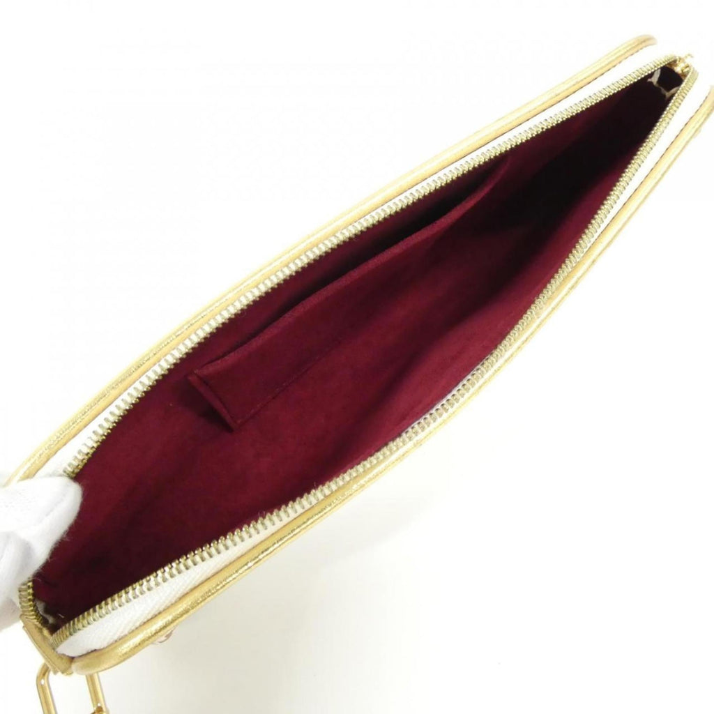 Louis Vuitton Multi-Color White Coated Canvas Pouch