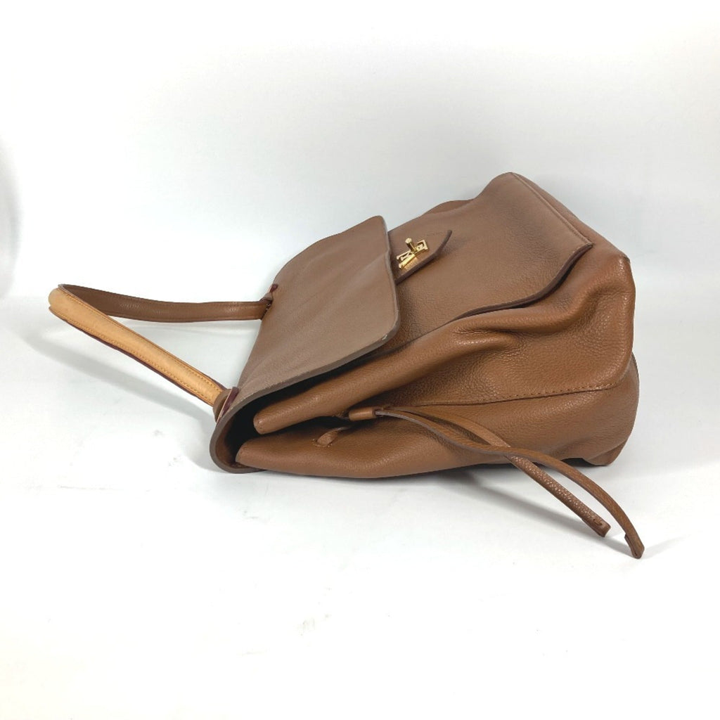 Louis Vuitton Brown Leather Shoulder Bag Tote Bag