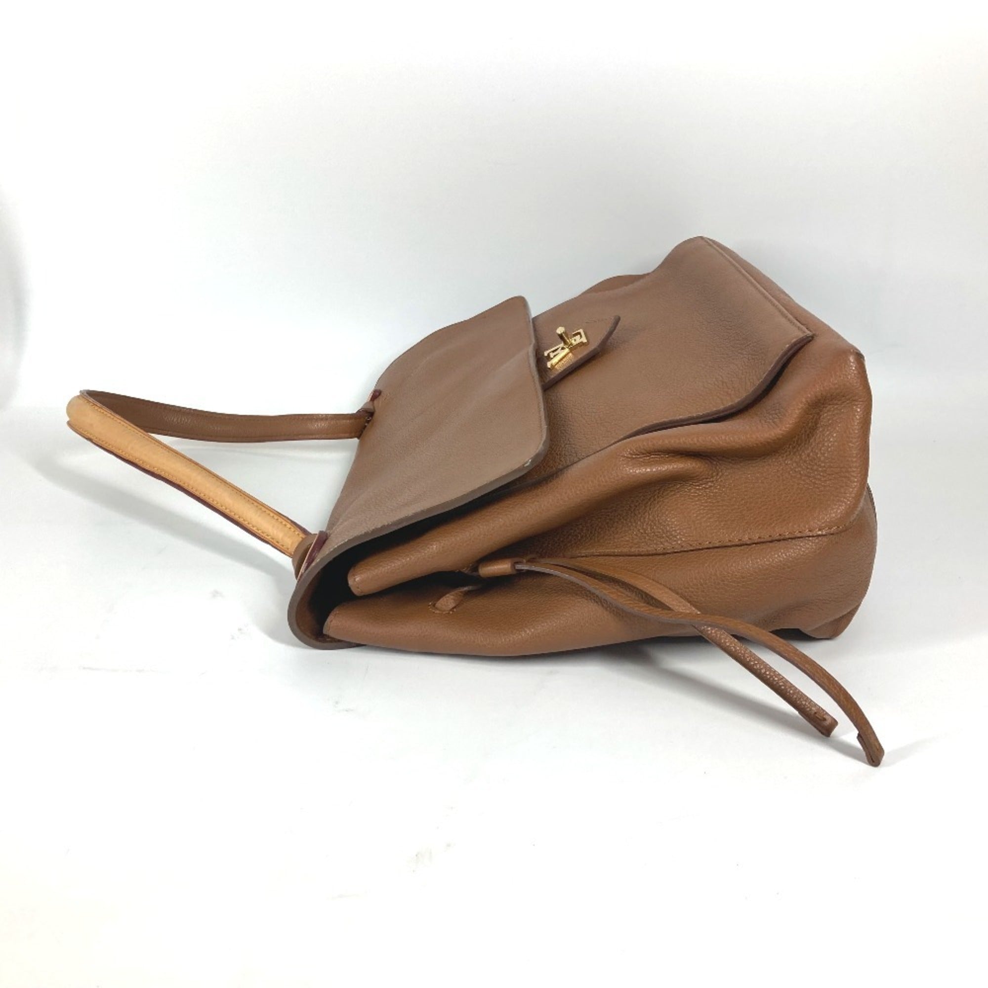 Louis Vuitton Brown Leather Shoulder Bag Tote Bag
