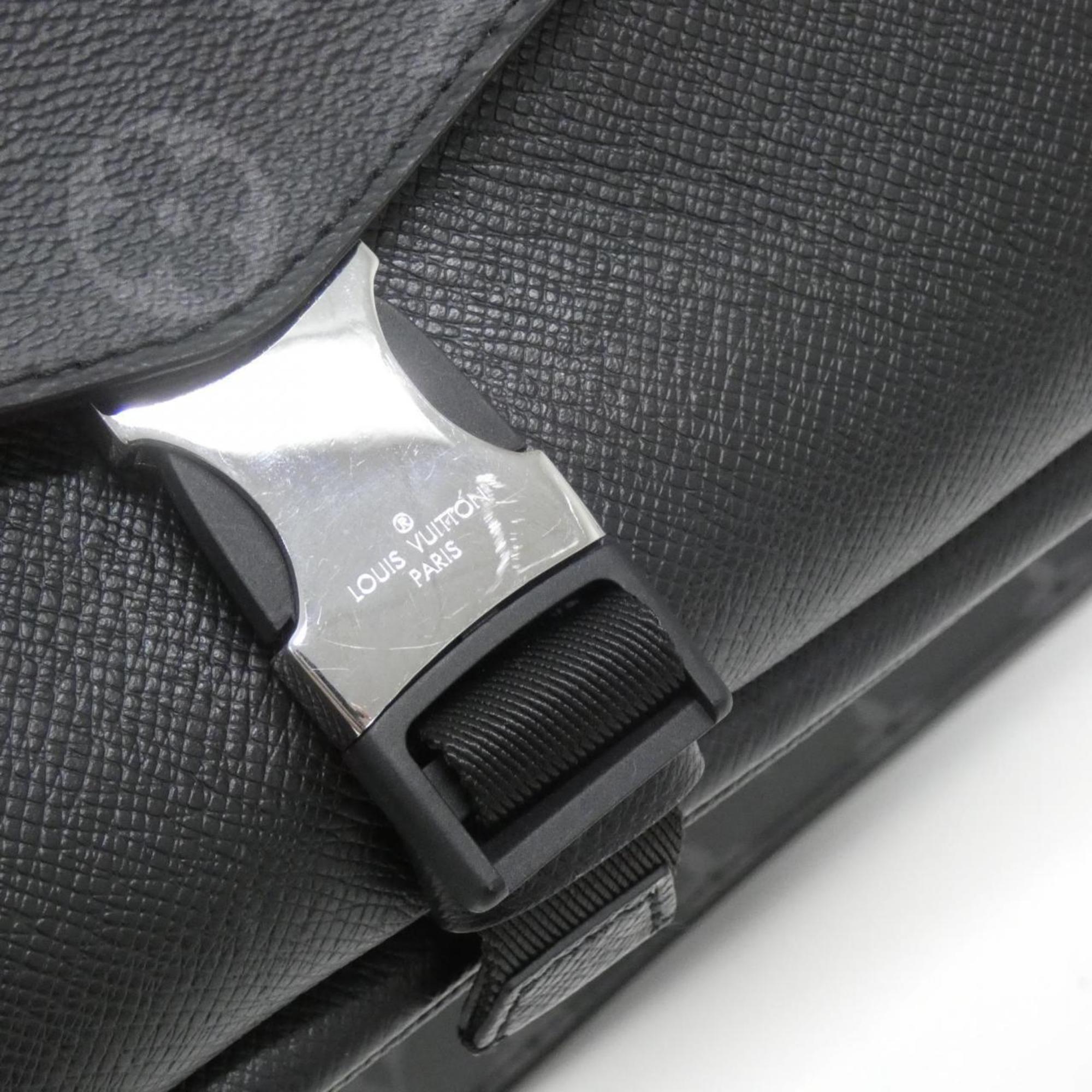 Louis Vuitton Black Coated Canvas Leather Shoulder Bag