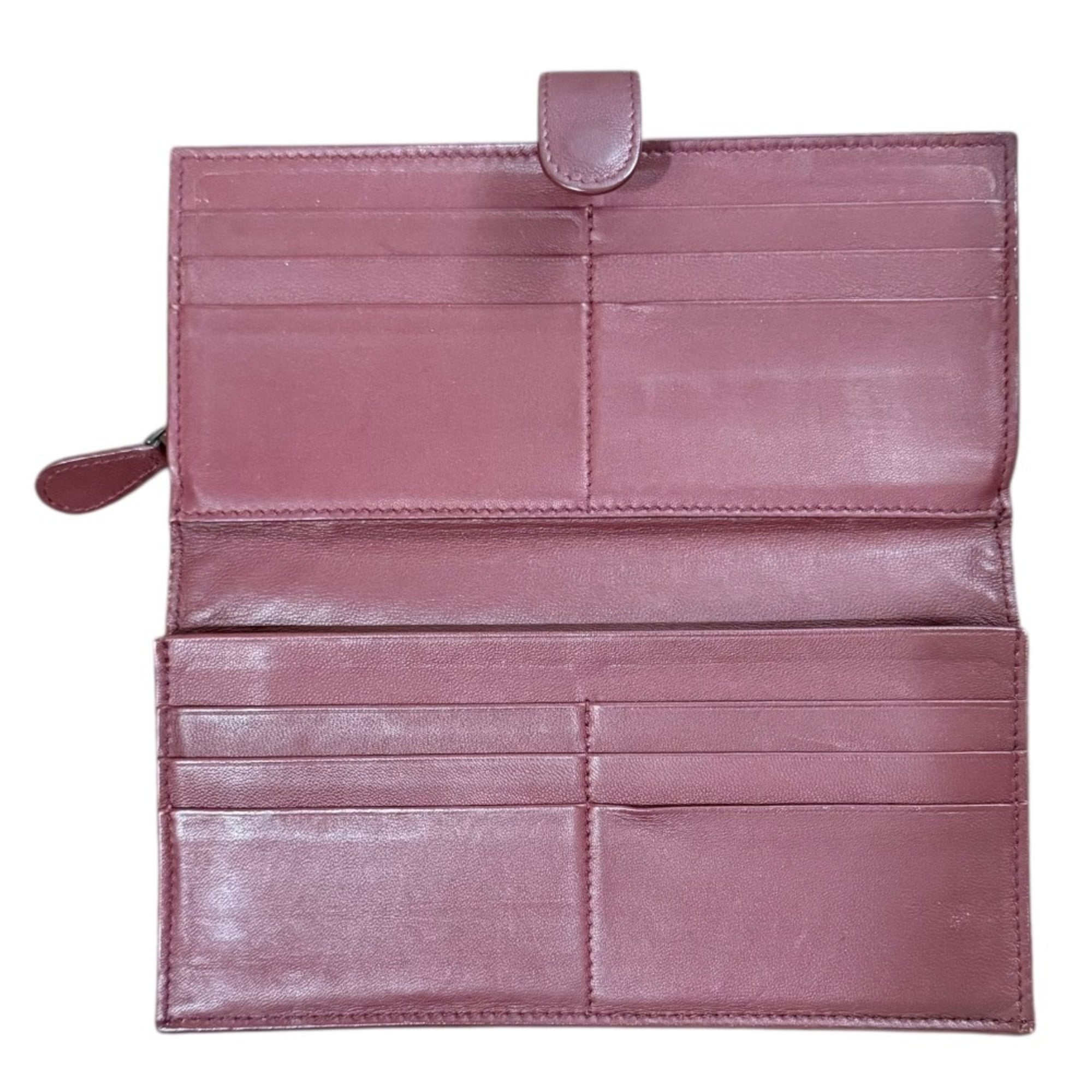 Bottega Veneta Bordeaux Intrecciato Long Wallet (Bi-Fold)