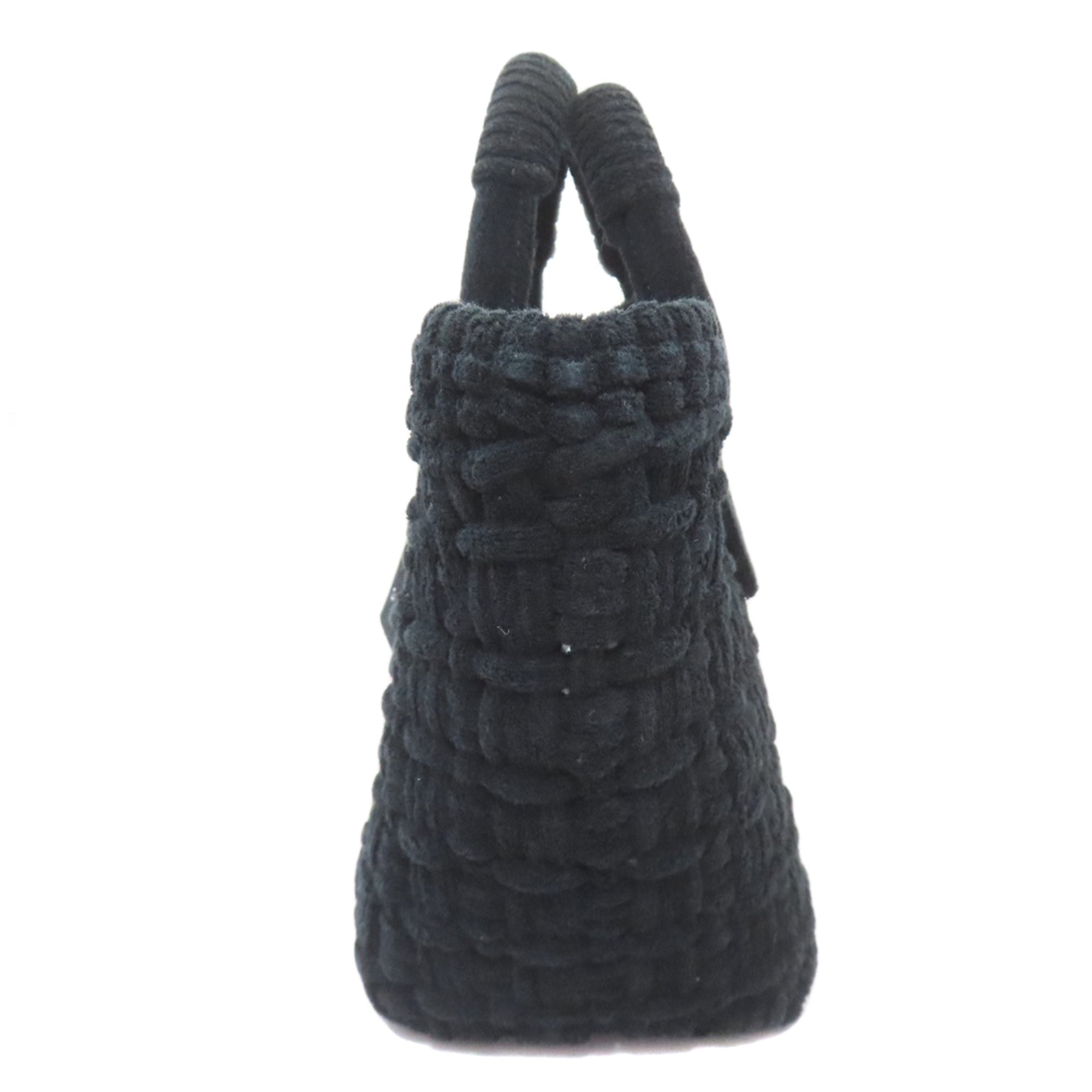 Balenciaga Black Pile Fabric Hand