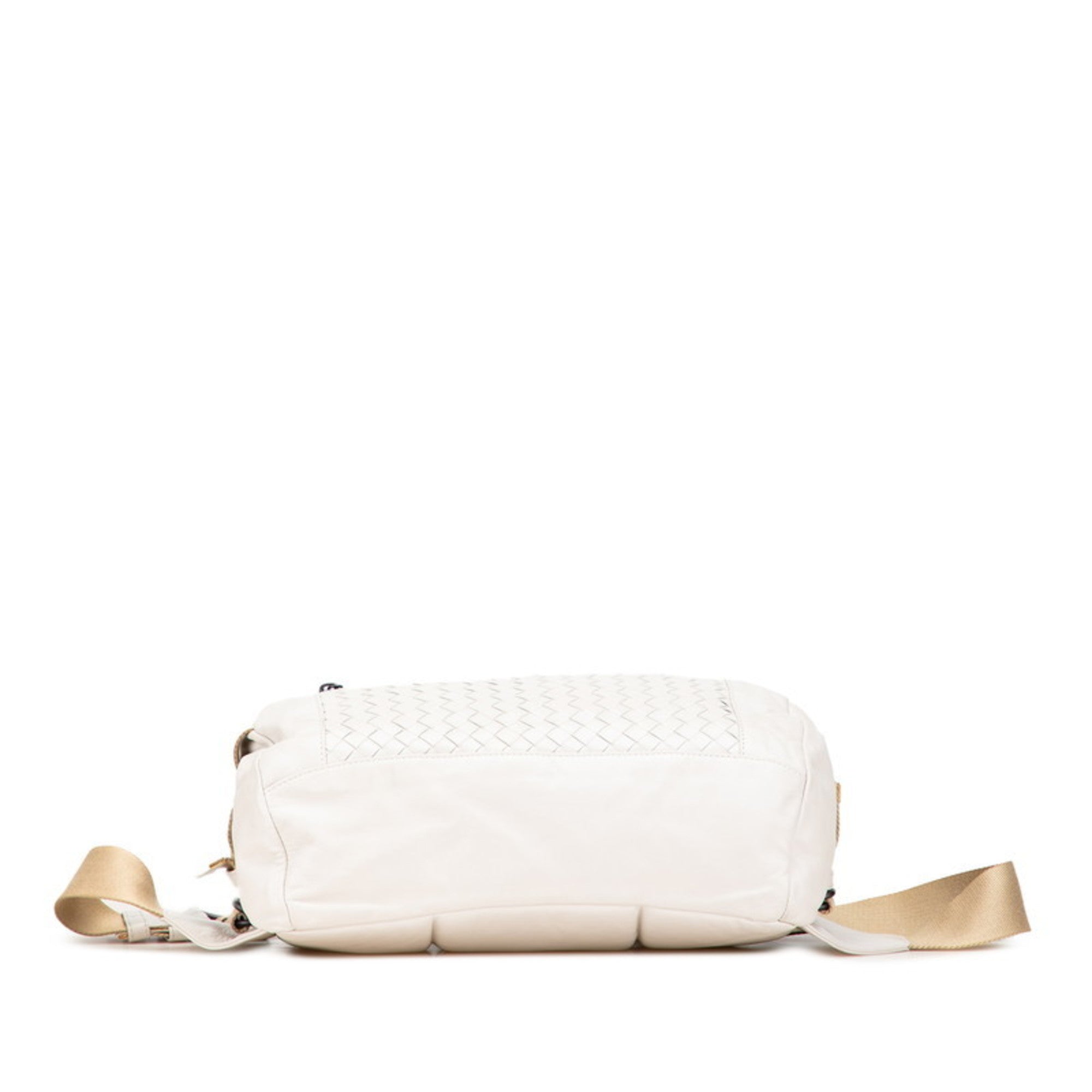 Bottega Veneta Beige White Leather Fanny Pack