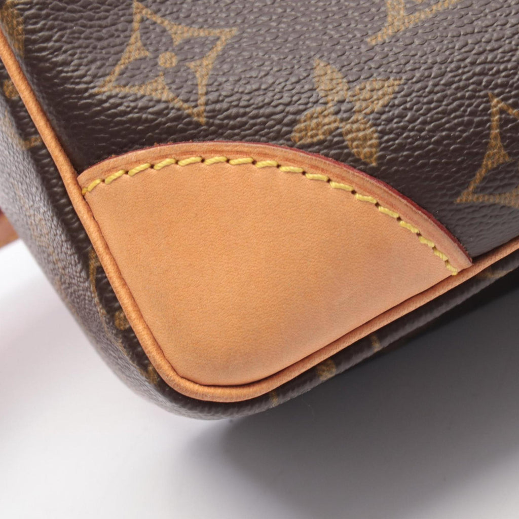 Louis Vuitton Brown Coated Canvas Leather Handbag Shoulder Bag
