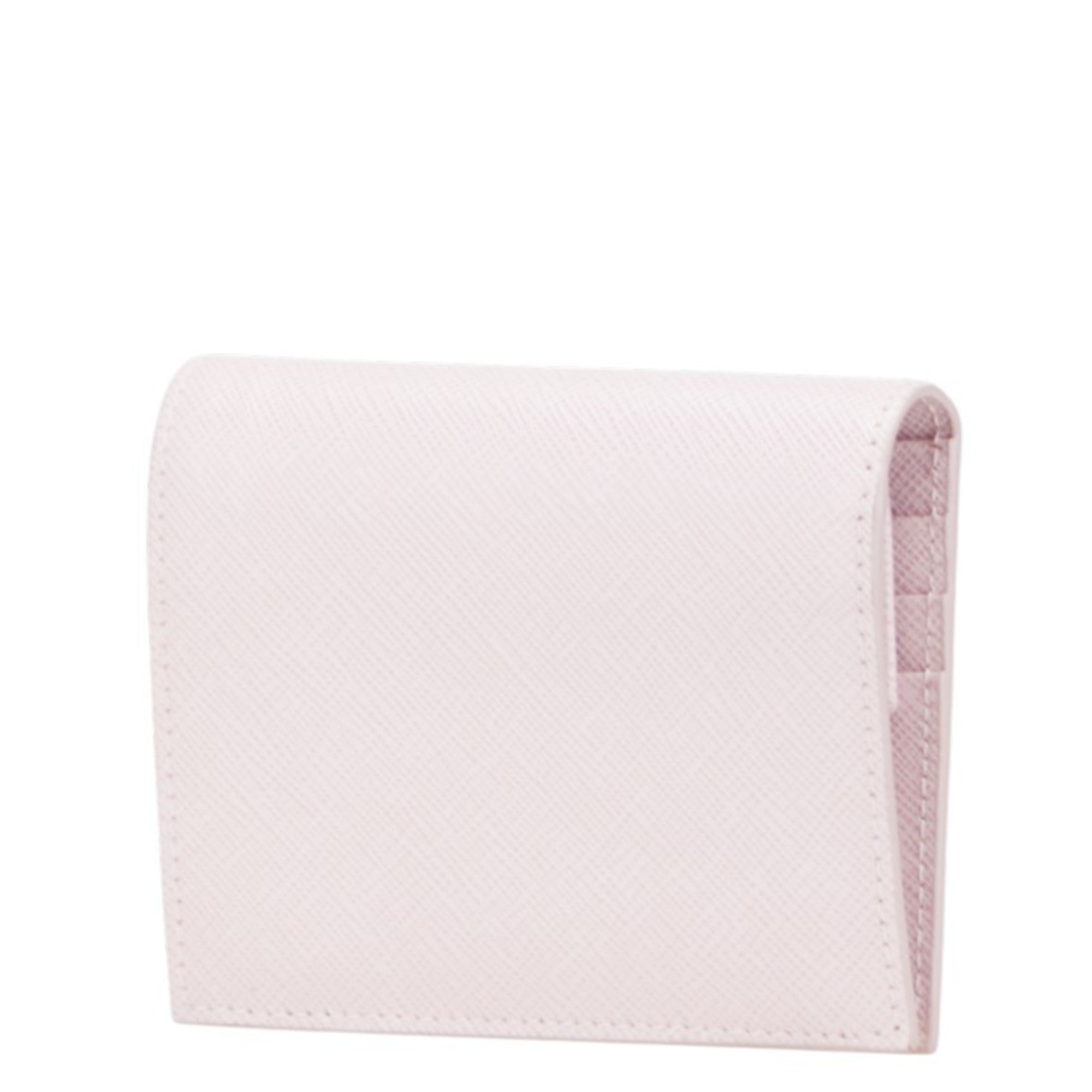 Prada Saffiano Pink Leather Wallet (Bi-Fold)