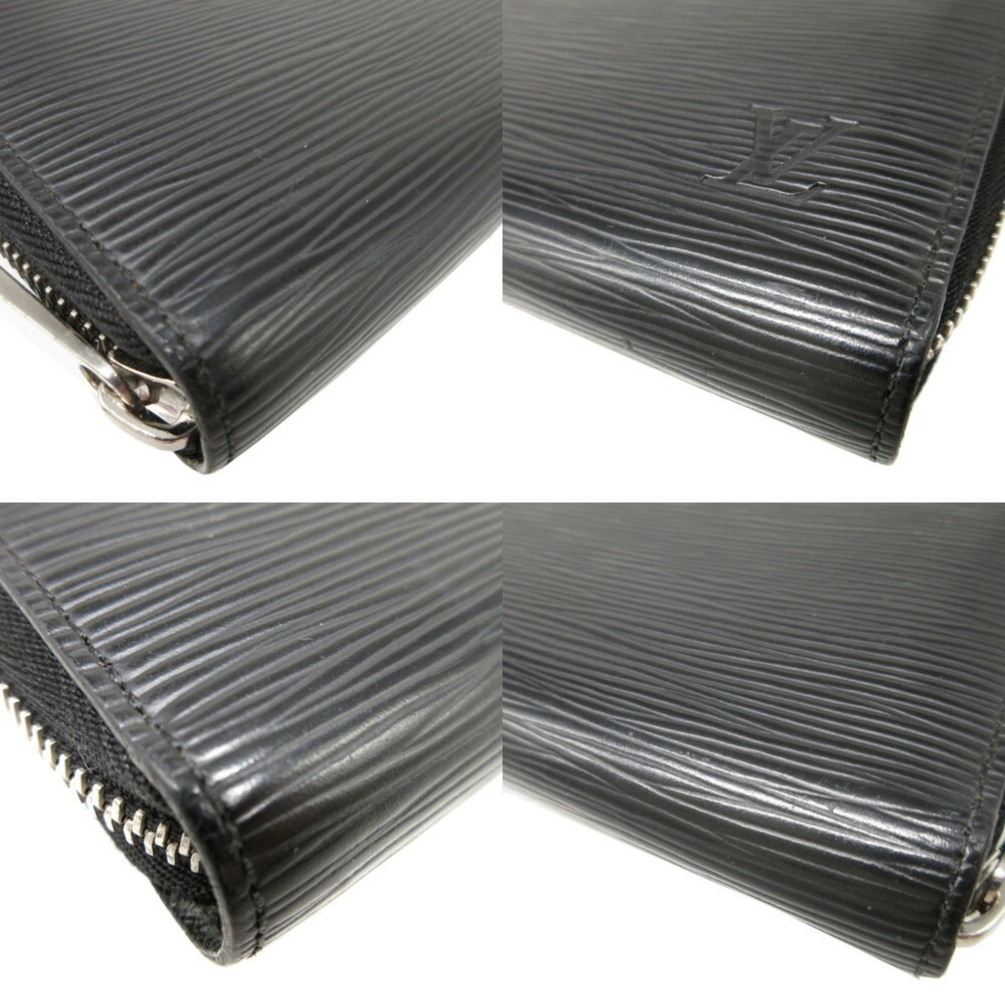 Louis Vuitton Epi Noir Epi Leather Long Wallet