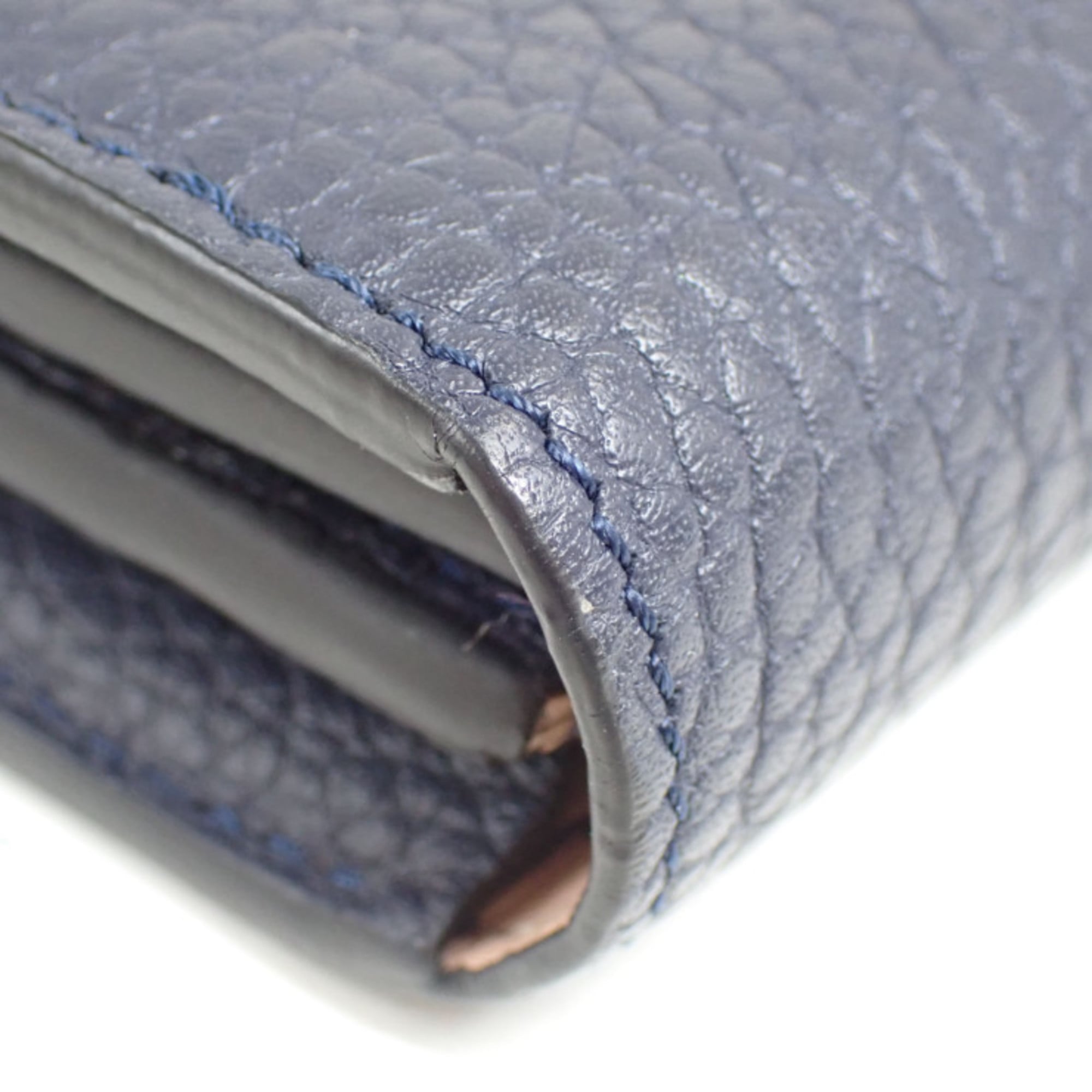 Louis Vuitton Navy Blue Leather Long Wallet