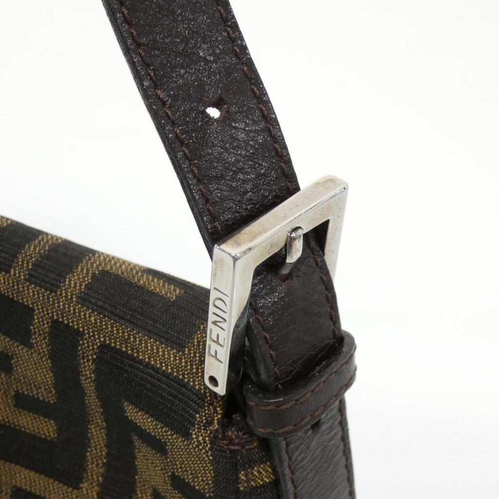 Fendi Baguette Brown Canvas Shoulder Bag