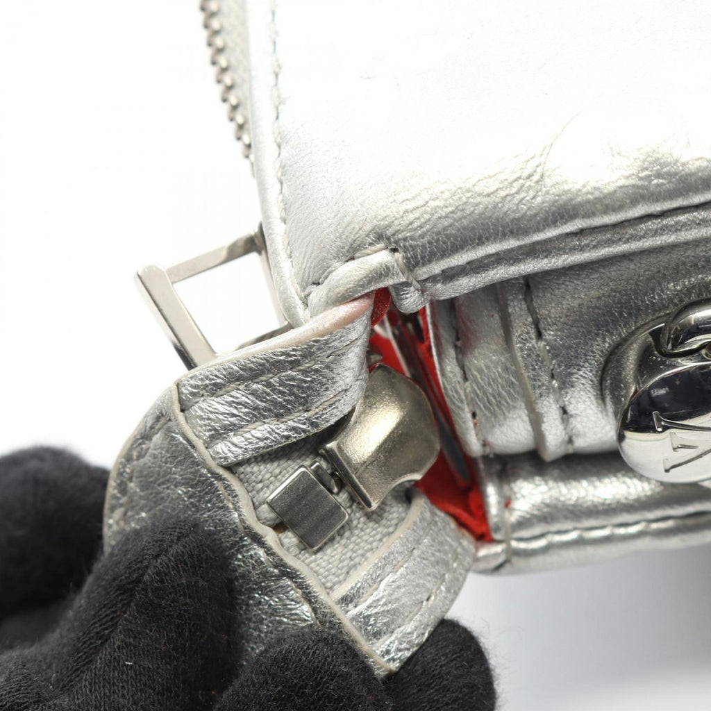 Louis Vuitton Silver Leather Shoulder Bag